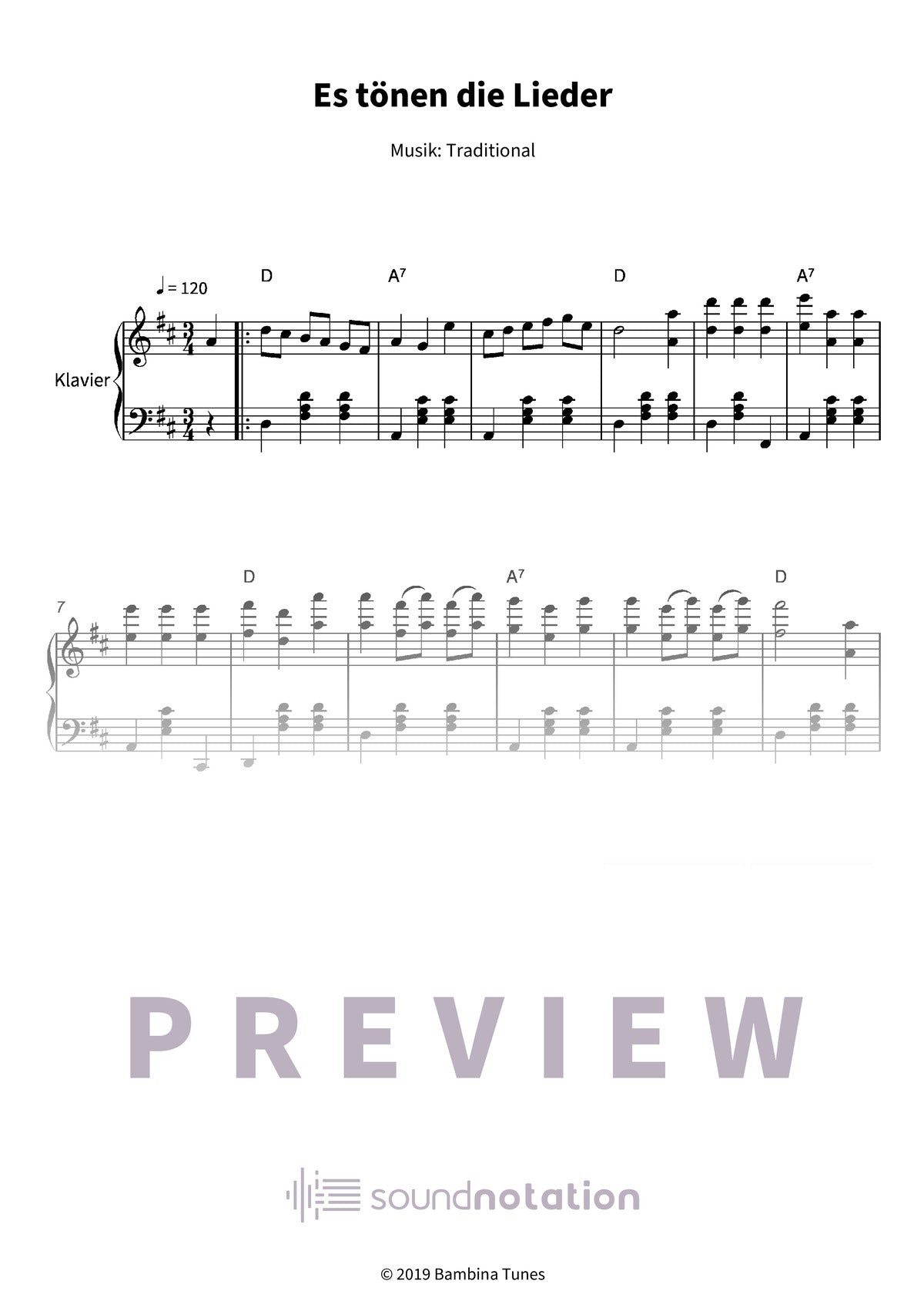 Es tönen die Lieder - Preview Page 1