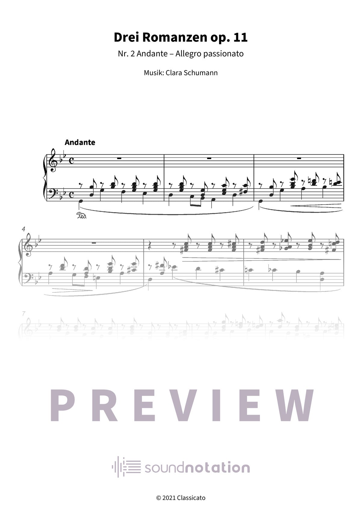 Drei Romanzen op. 11 - Preview Page 1