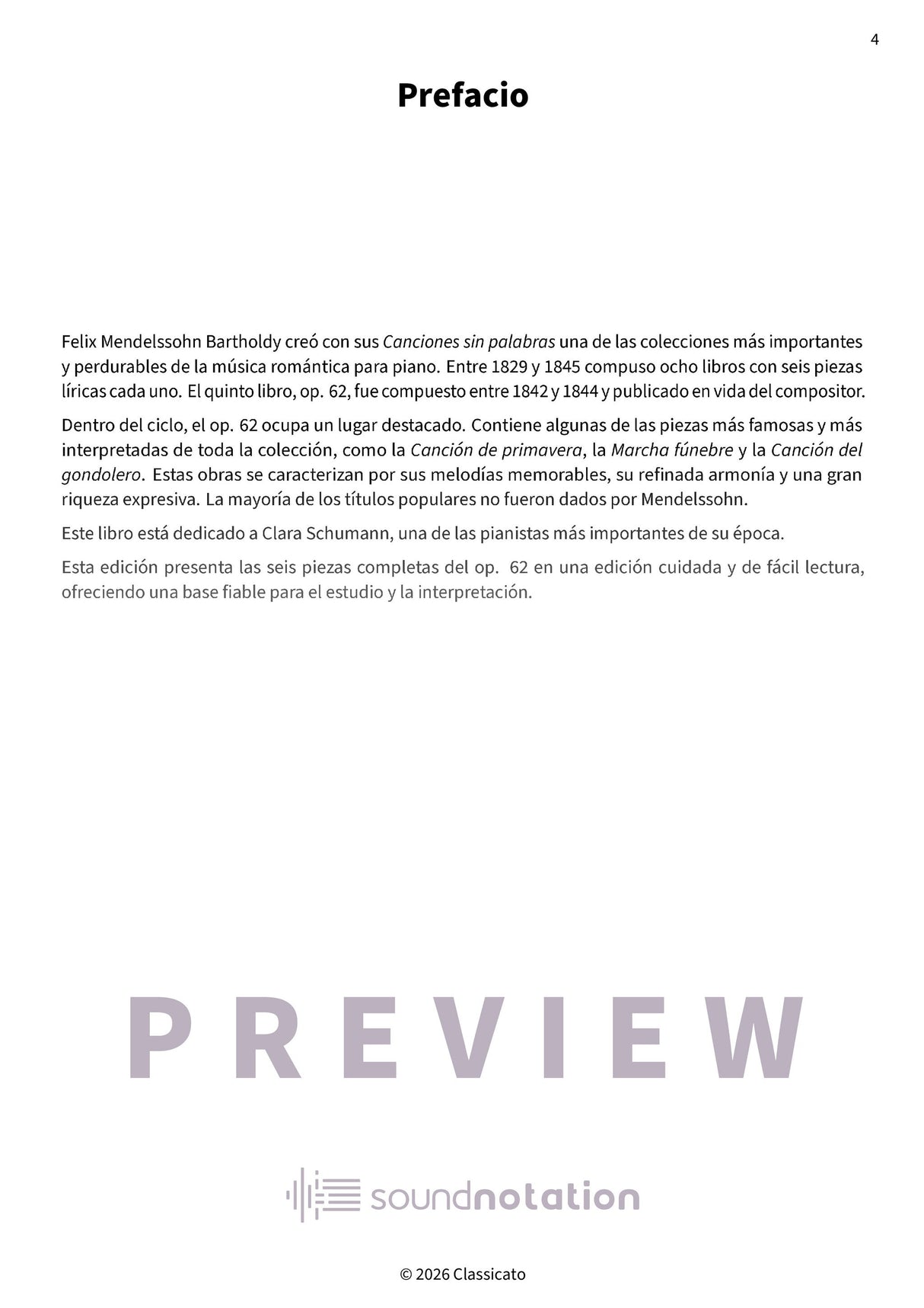 Canciones sin palabras op. 62 - Preview Page 1