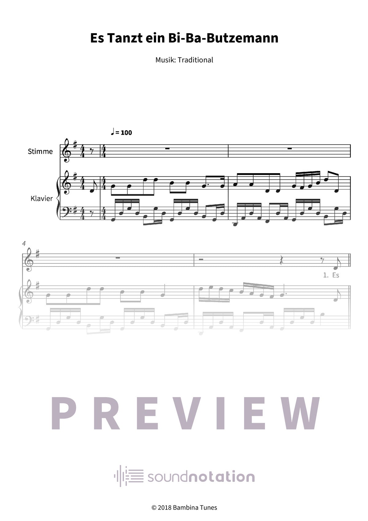 Es tanzt ein Bi-Ba-Butzemann - Preview Page 1