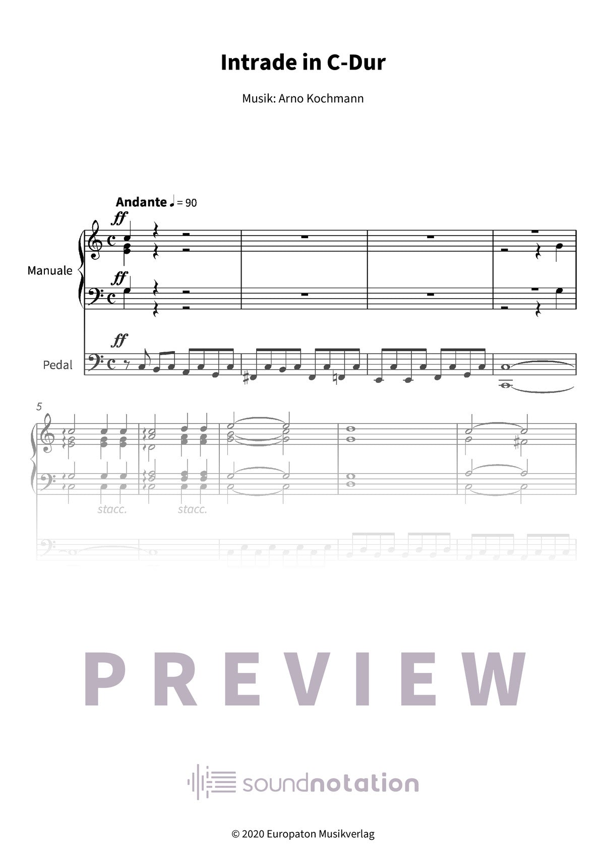 Intrade in C-Dur - Preview Page 1