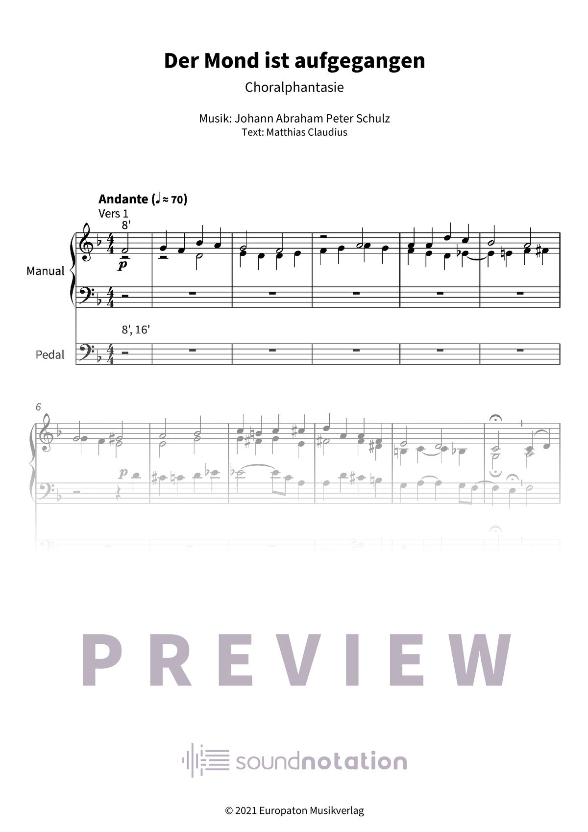 Der Mond ist aufgegangen - Preview Page 1