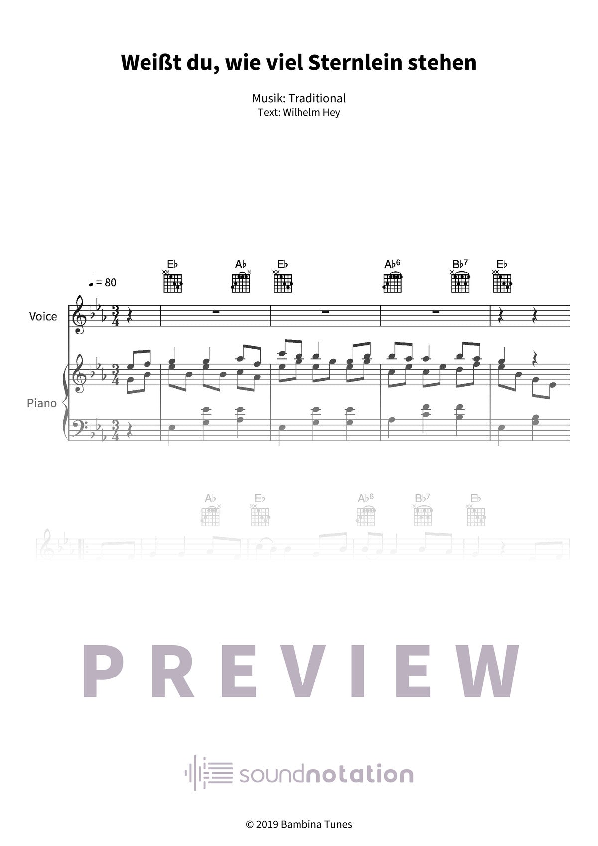 Weißt du, wie viel Sternlein stehen - Preview Page 1