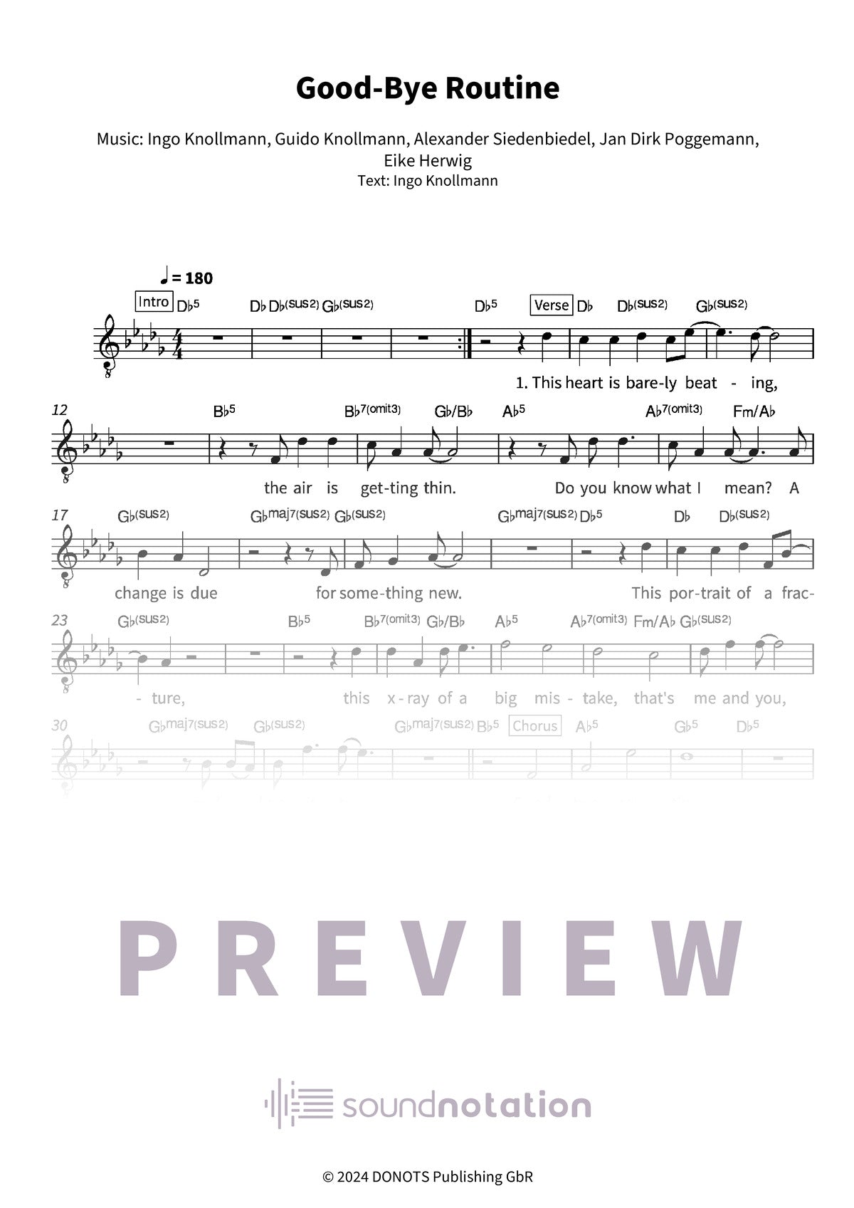 Good-Bye Routine - Preview Page 1