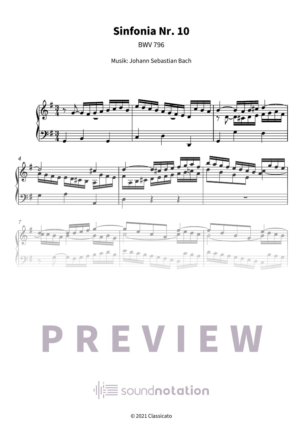 Sinfonia Nr. 10 - Preview Page 1
