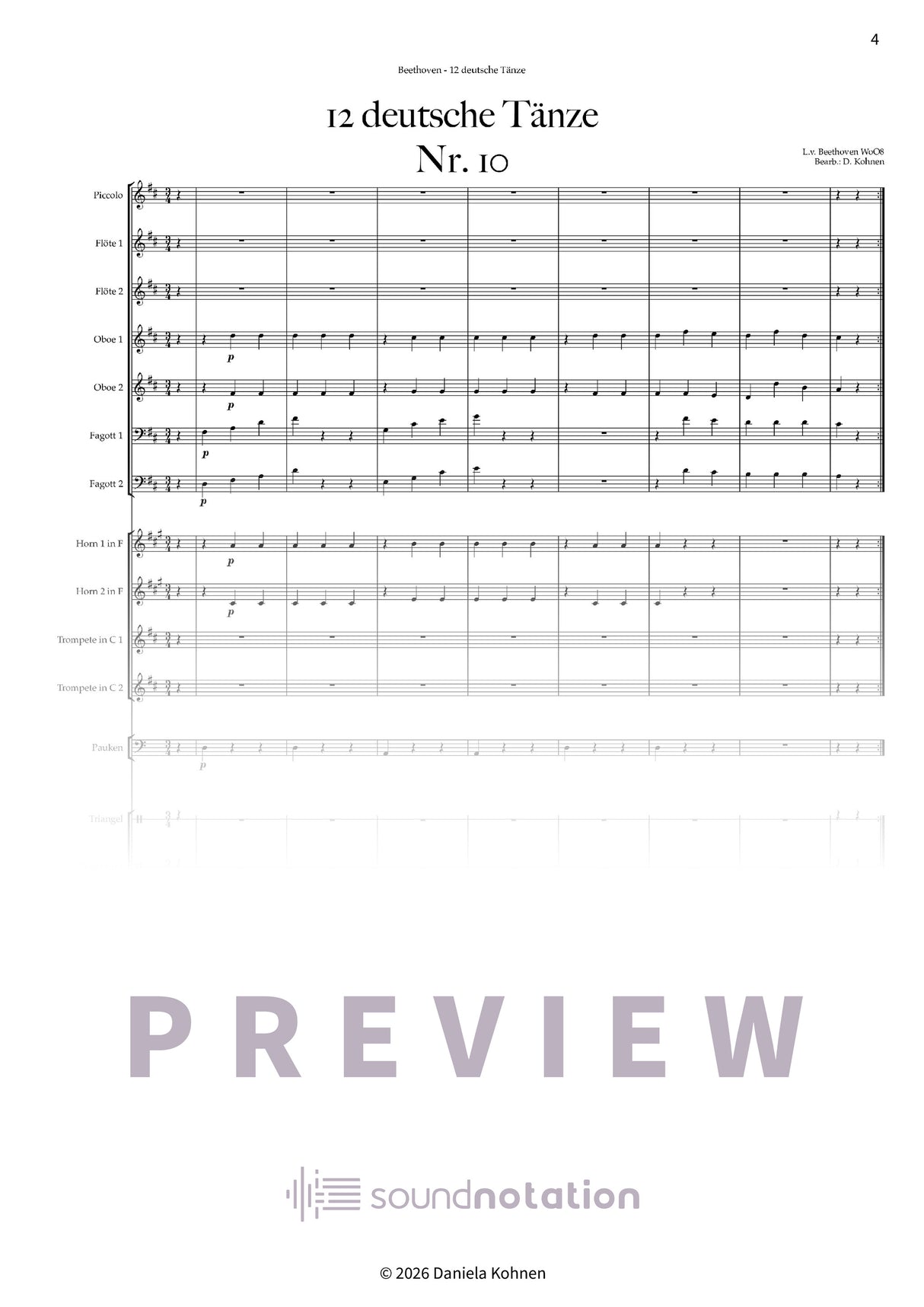 Deutscher Tanz Nr. 10 - Preview Page 1