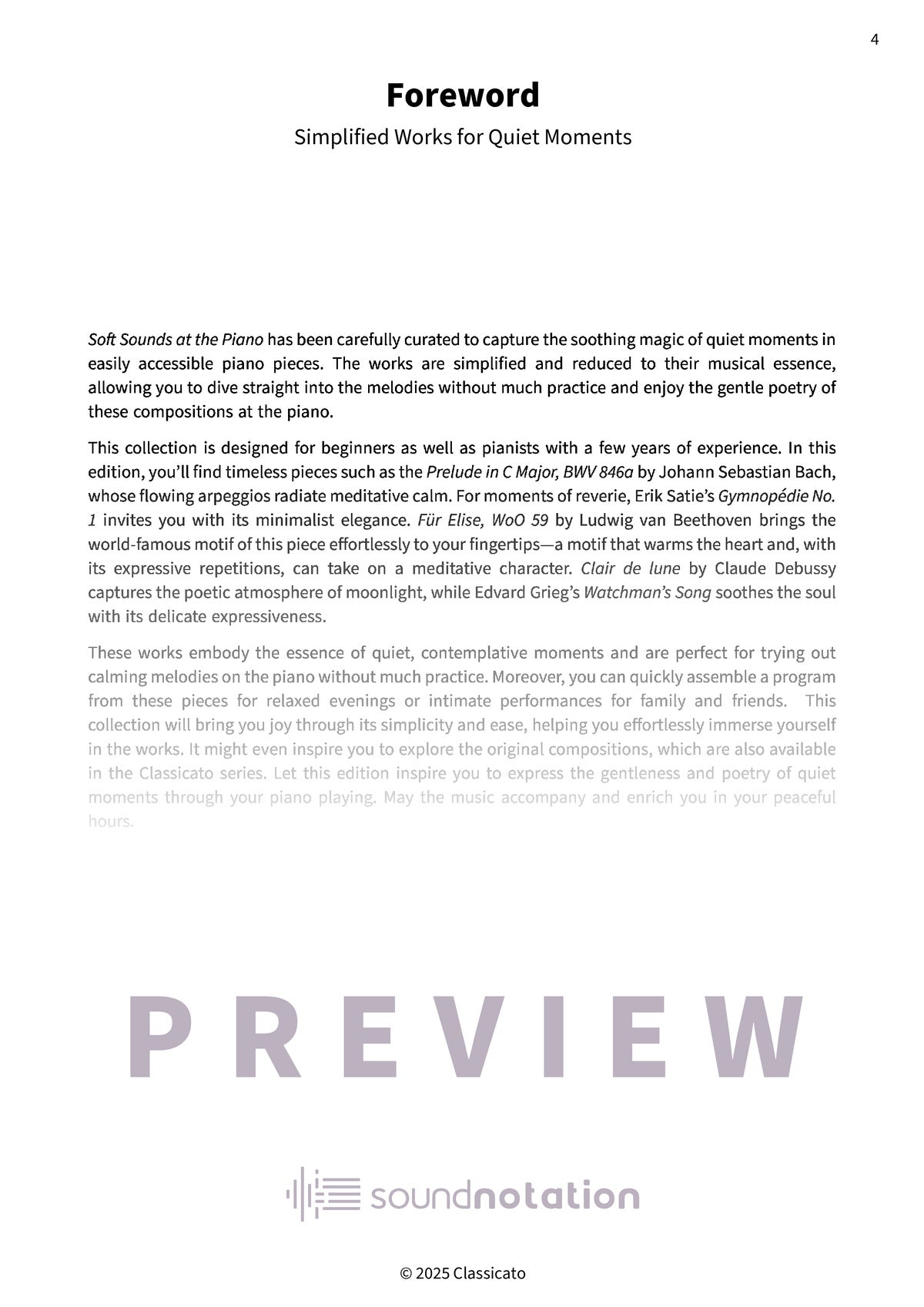 Soft Sounds at the Piano - Preview Page 1
