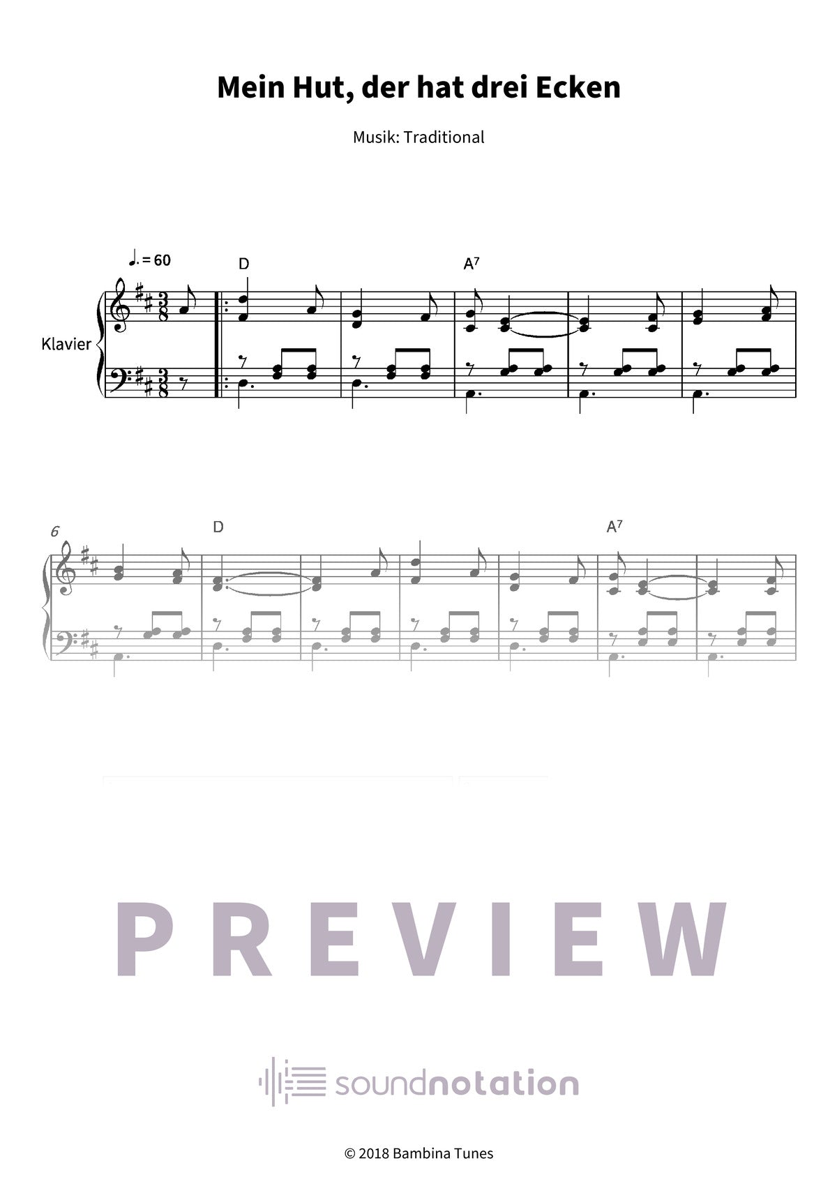 Mein Hut, der hat drei Ecken - Preview Page 1