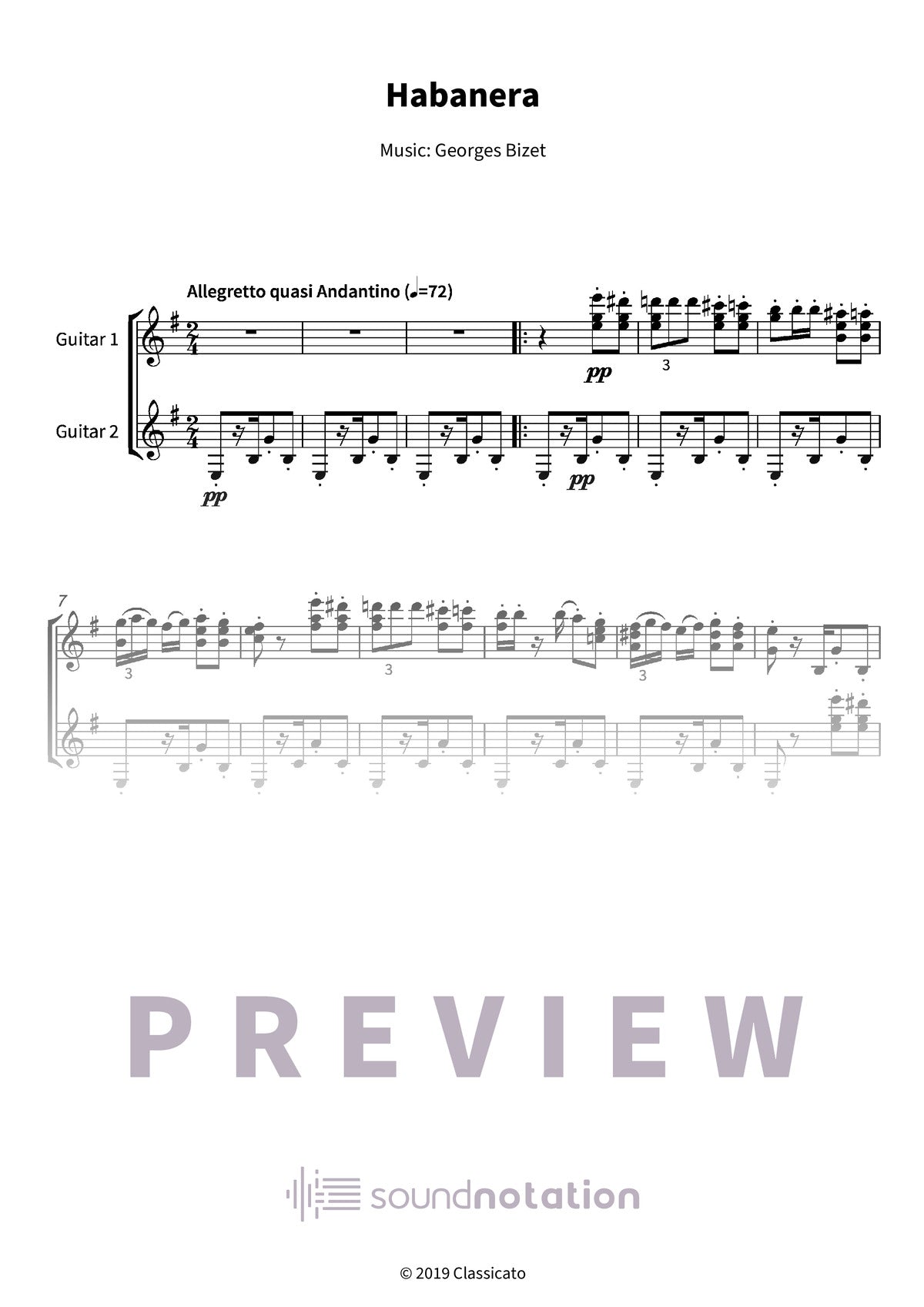 Habanera - Preview Page 1