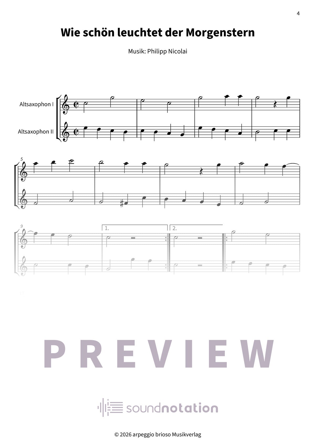 Wie schön leuchtet der Morgenstern - Preview Page 1