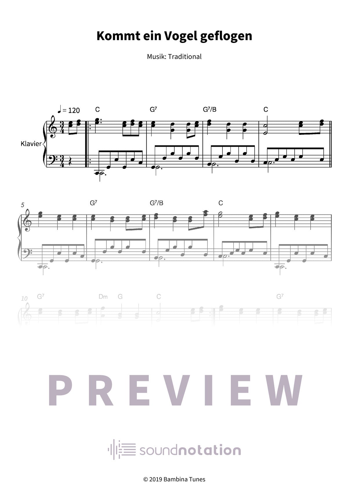 Kommt ein Vogel geflogen - Preview Page 1