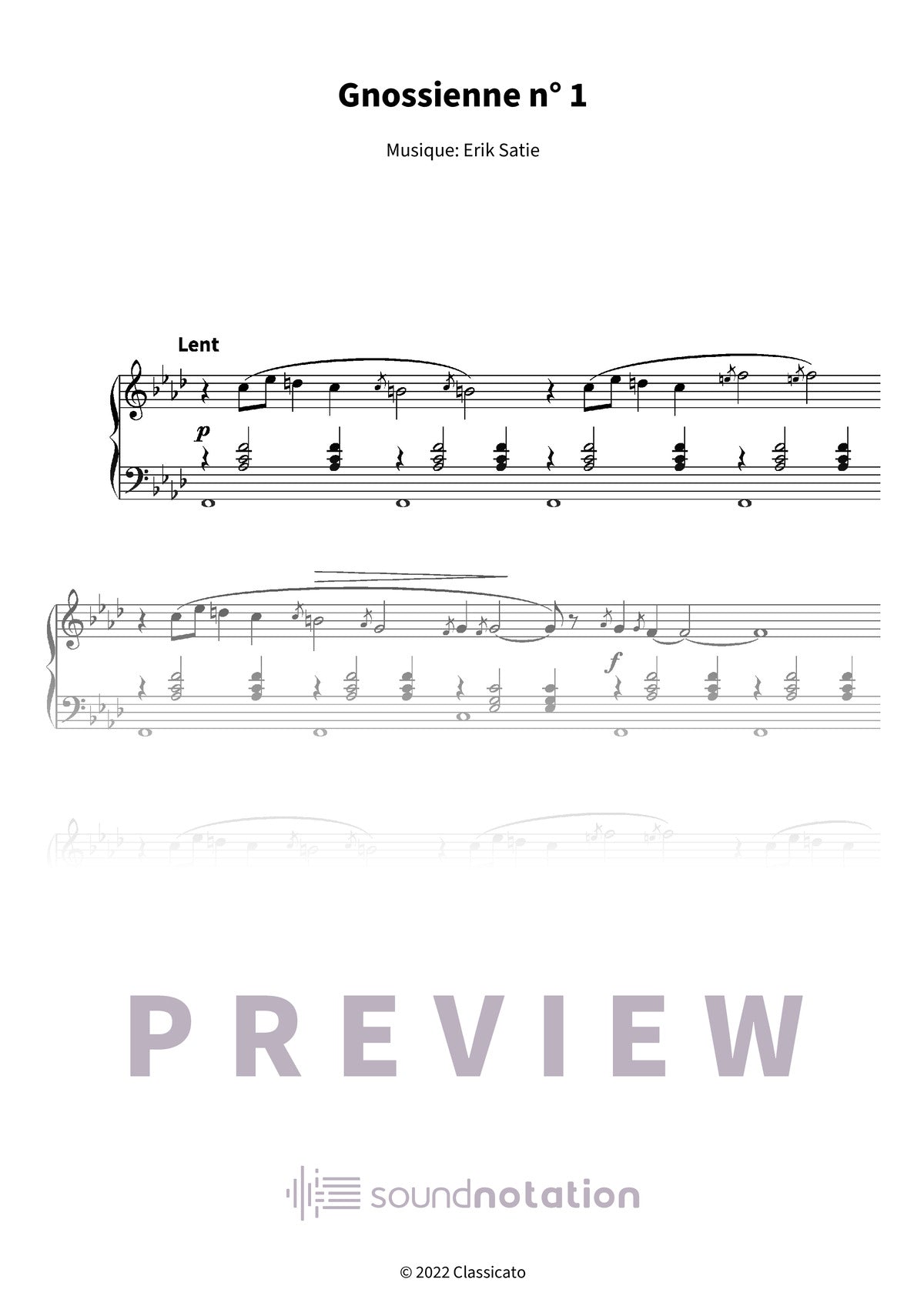 Gnossienne n° 1 - Preview Page 1