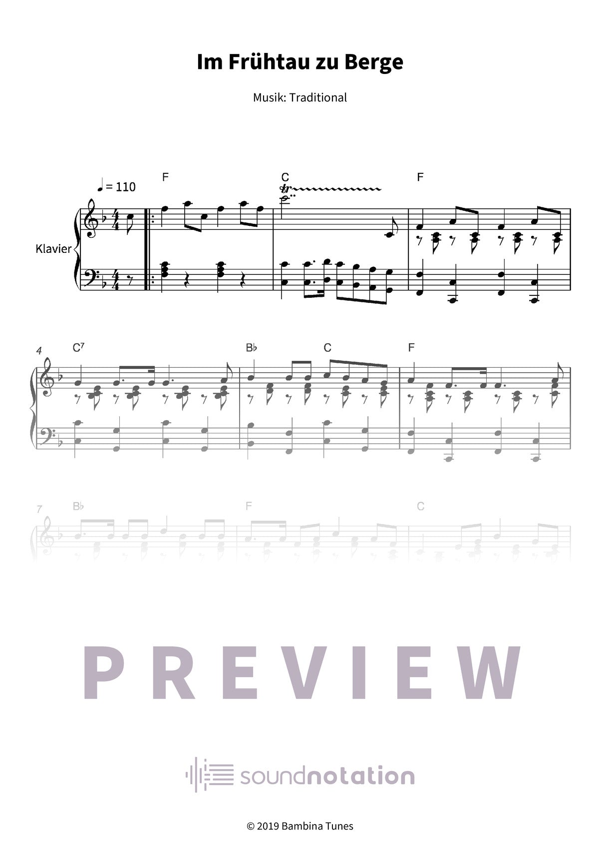 Im Frühtau zu Berge - Preview Page 1