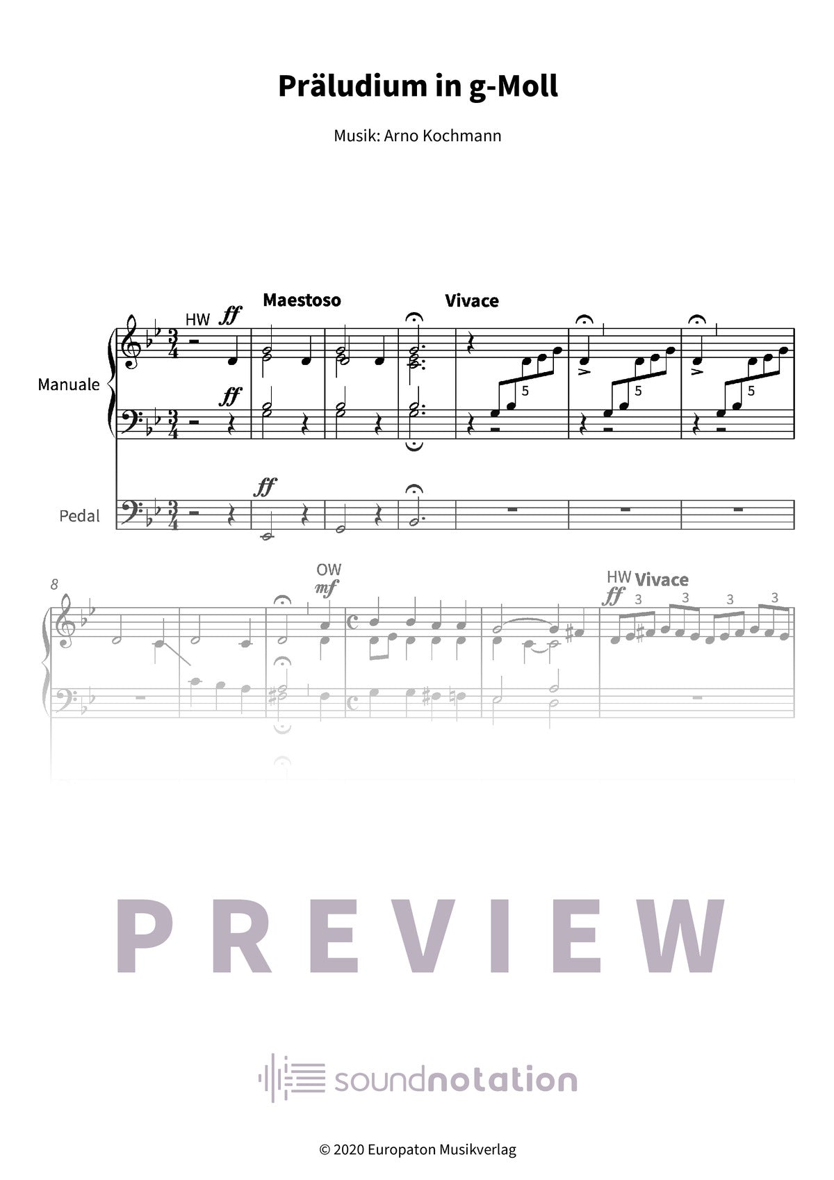 Präludium in g-Moll - Preview Page 1