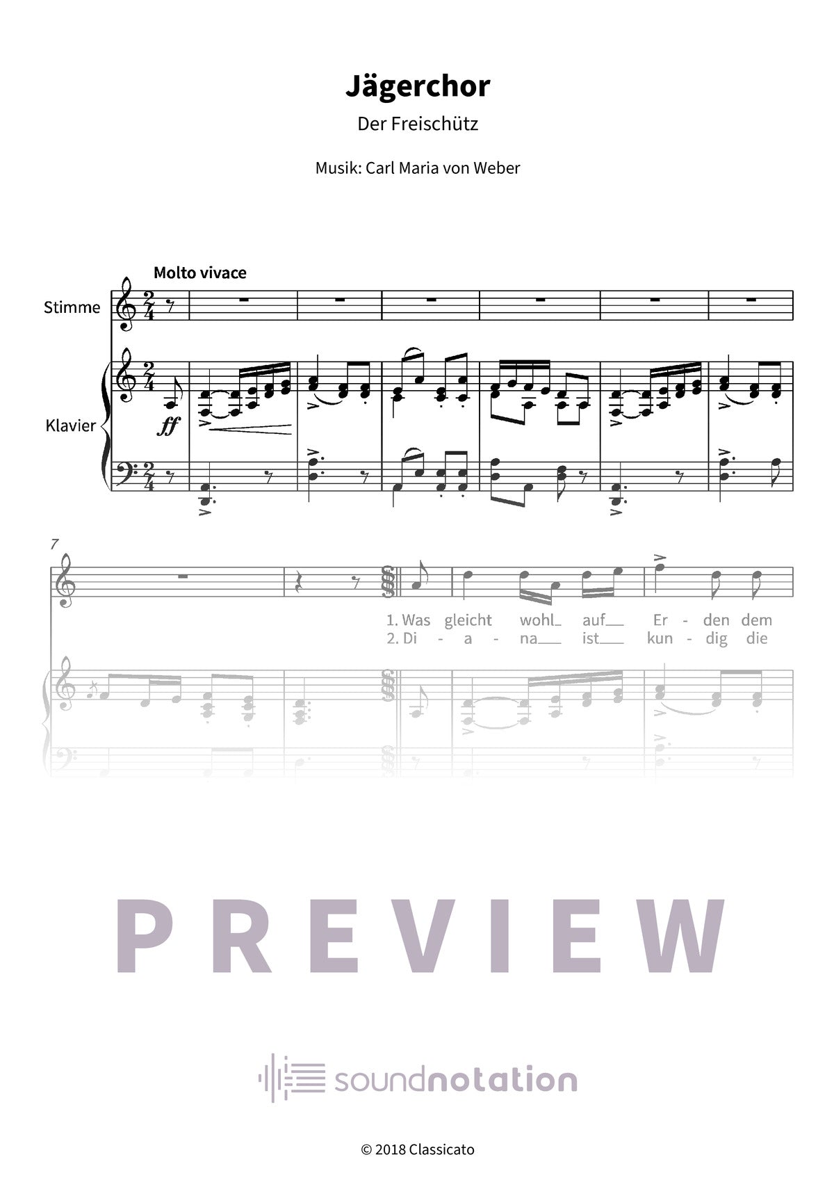 Jägerchor - Preview Page 1