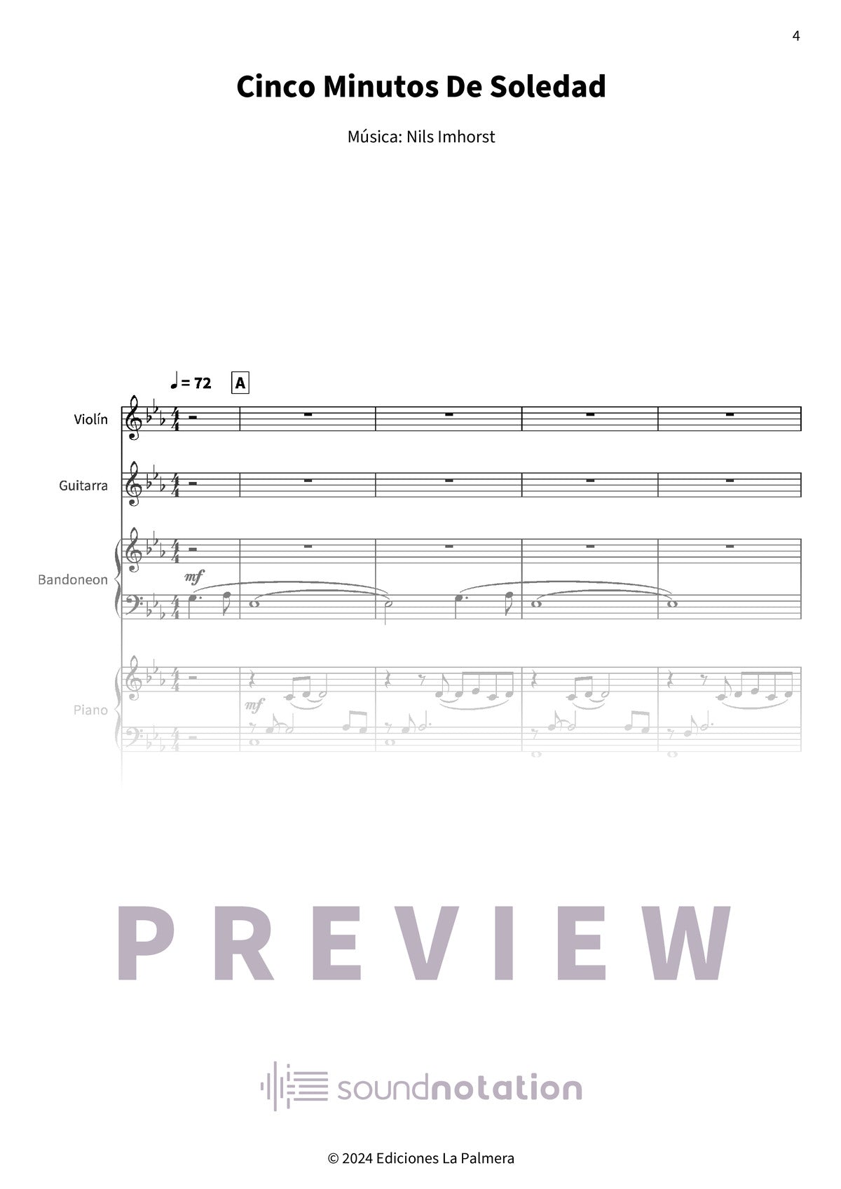 Cinco Minutos De Soledad - Preview Page 1