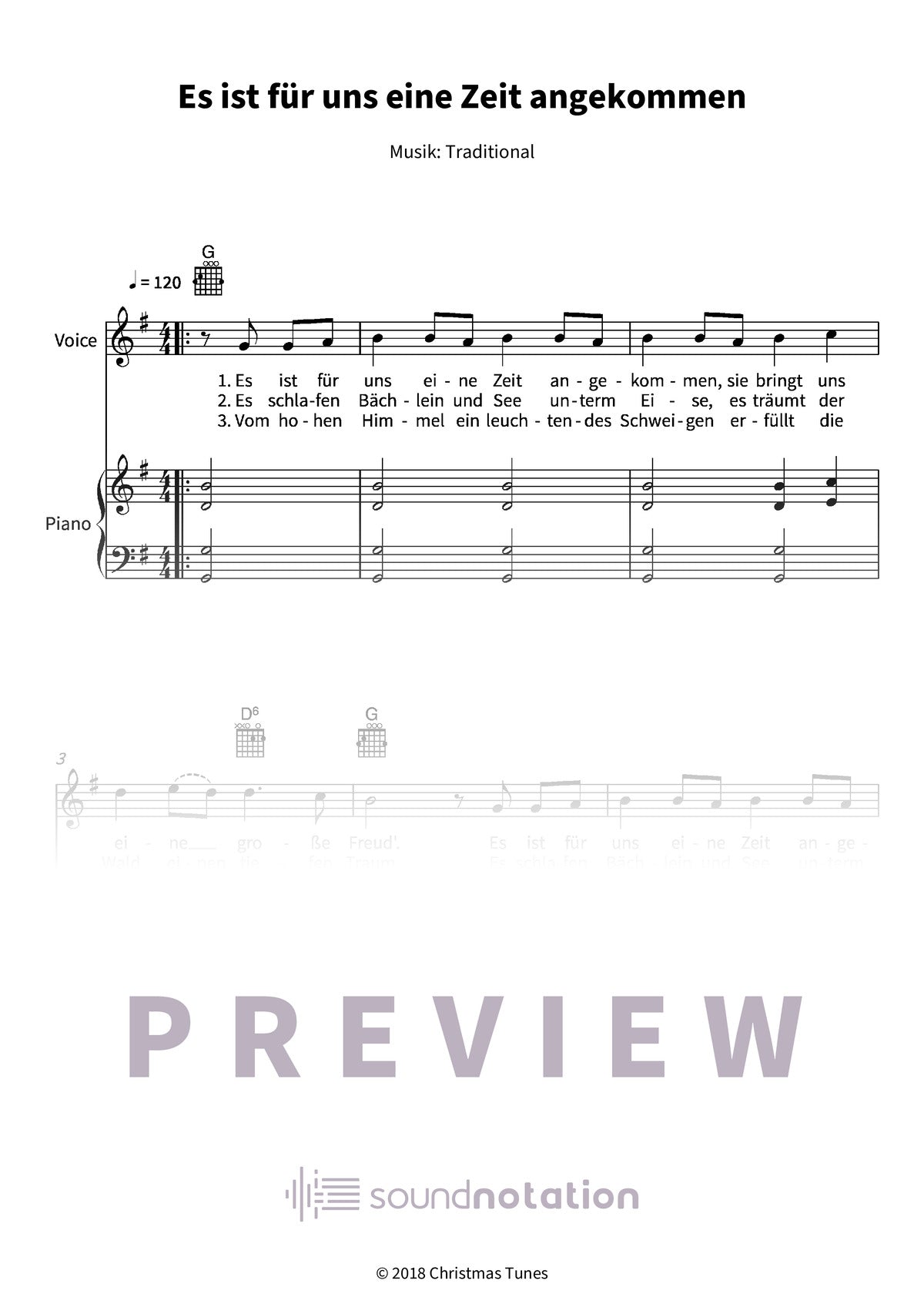 Es ist für uns eine Zeit angekommen - Preview Page 1