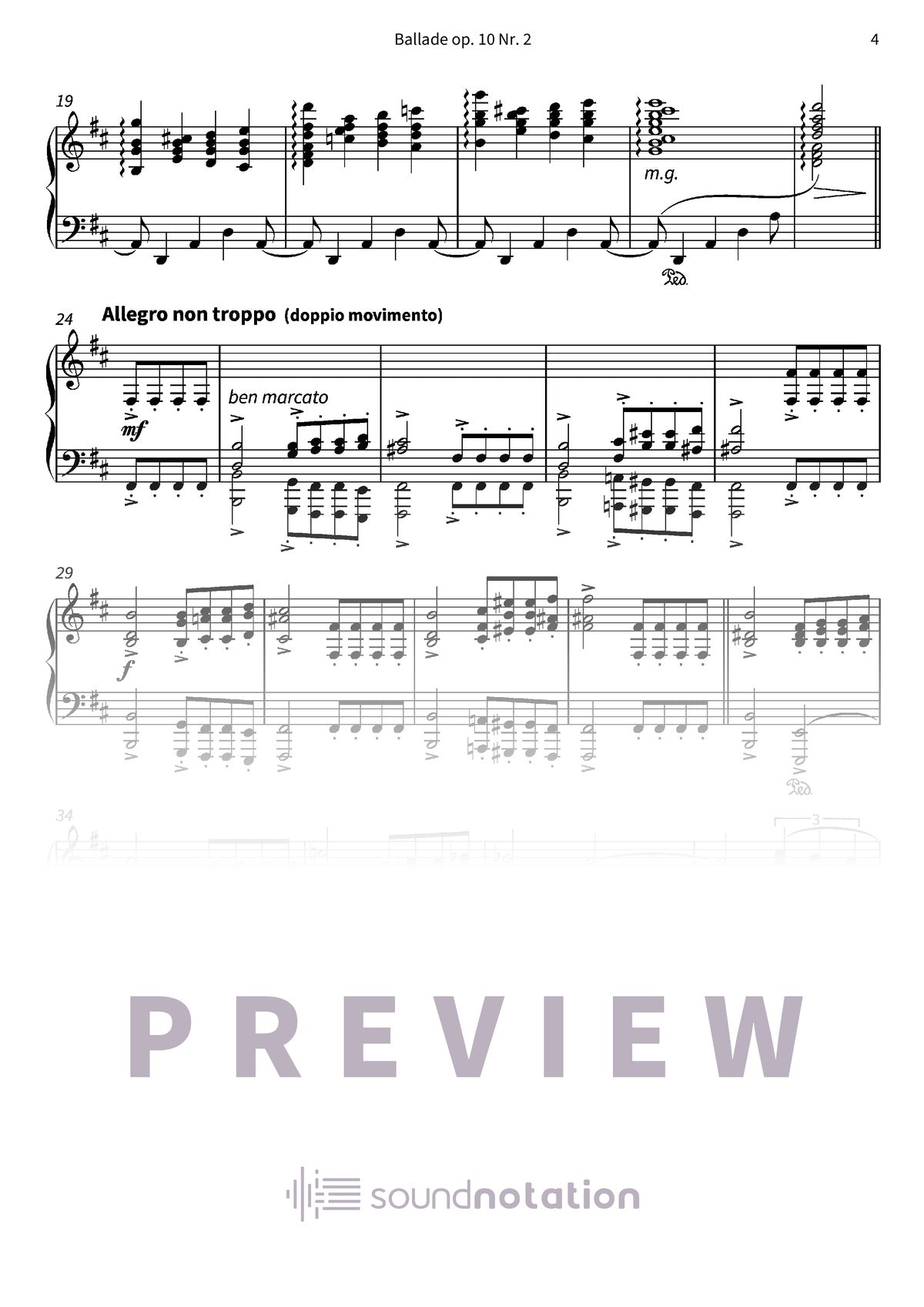 Ballade op. 10 Nr. 2 - Preview Page 2