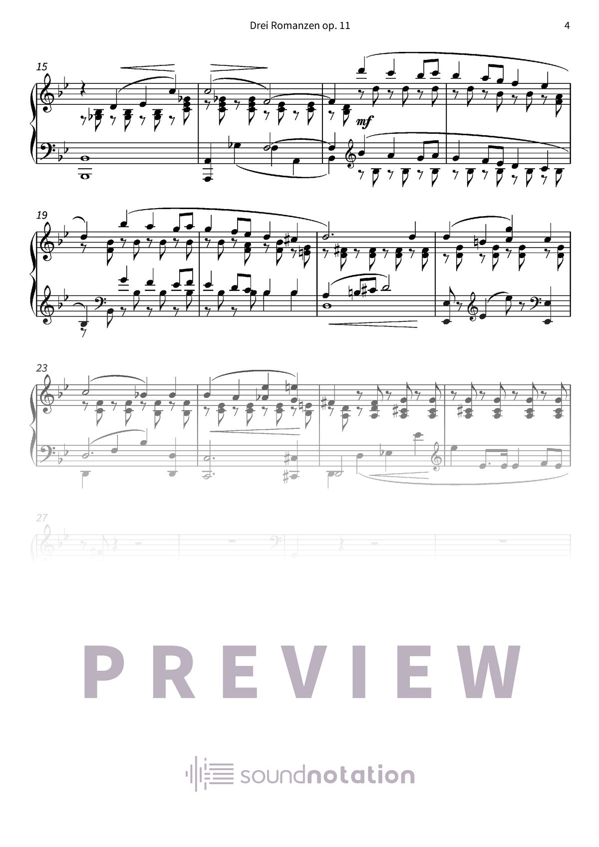 Drei Romanzen op. 11 - Preview Page 2
