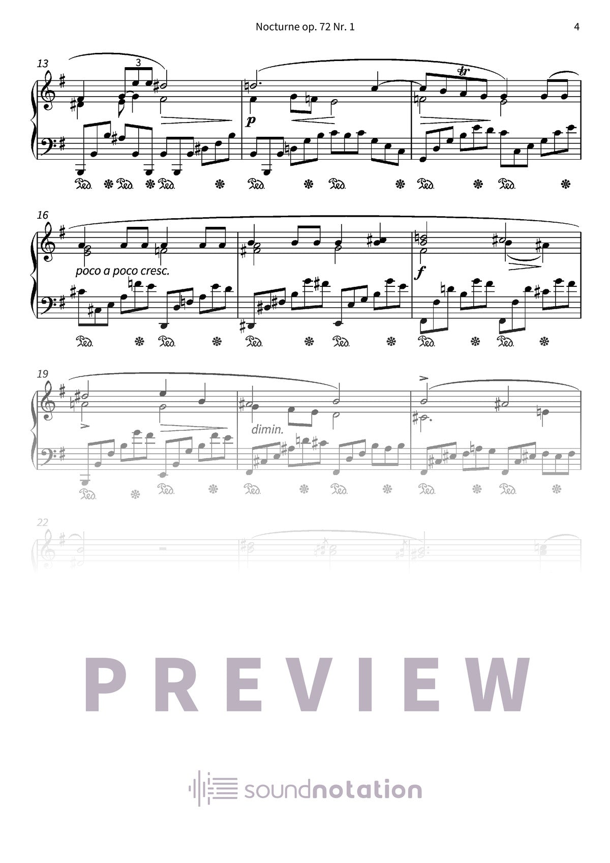 Nocturne op. 72 Nr. 1 - Preview Page 2