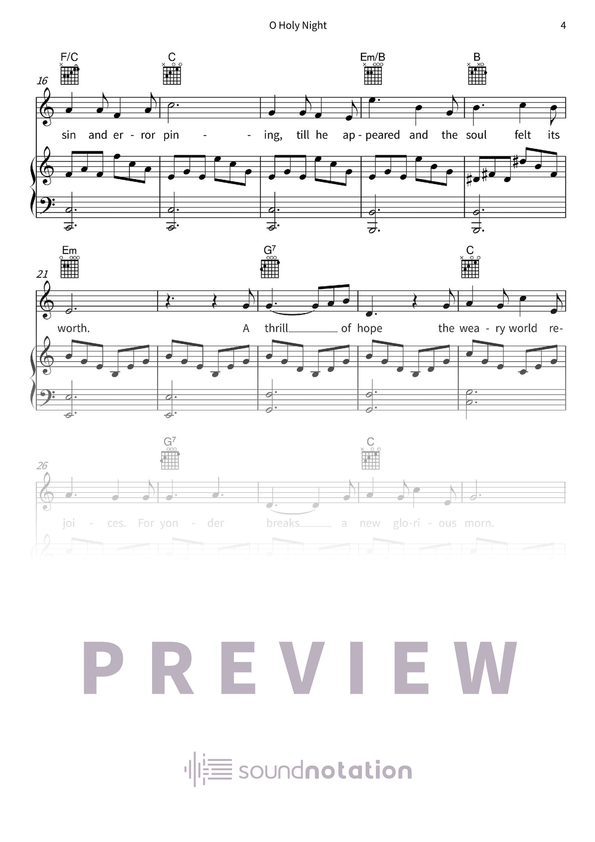 O Holy Night - Preview Page 2