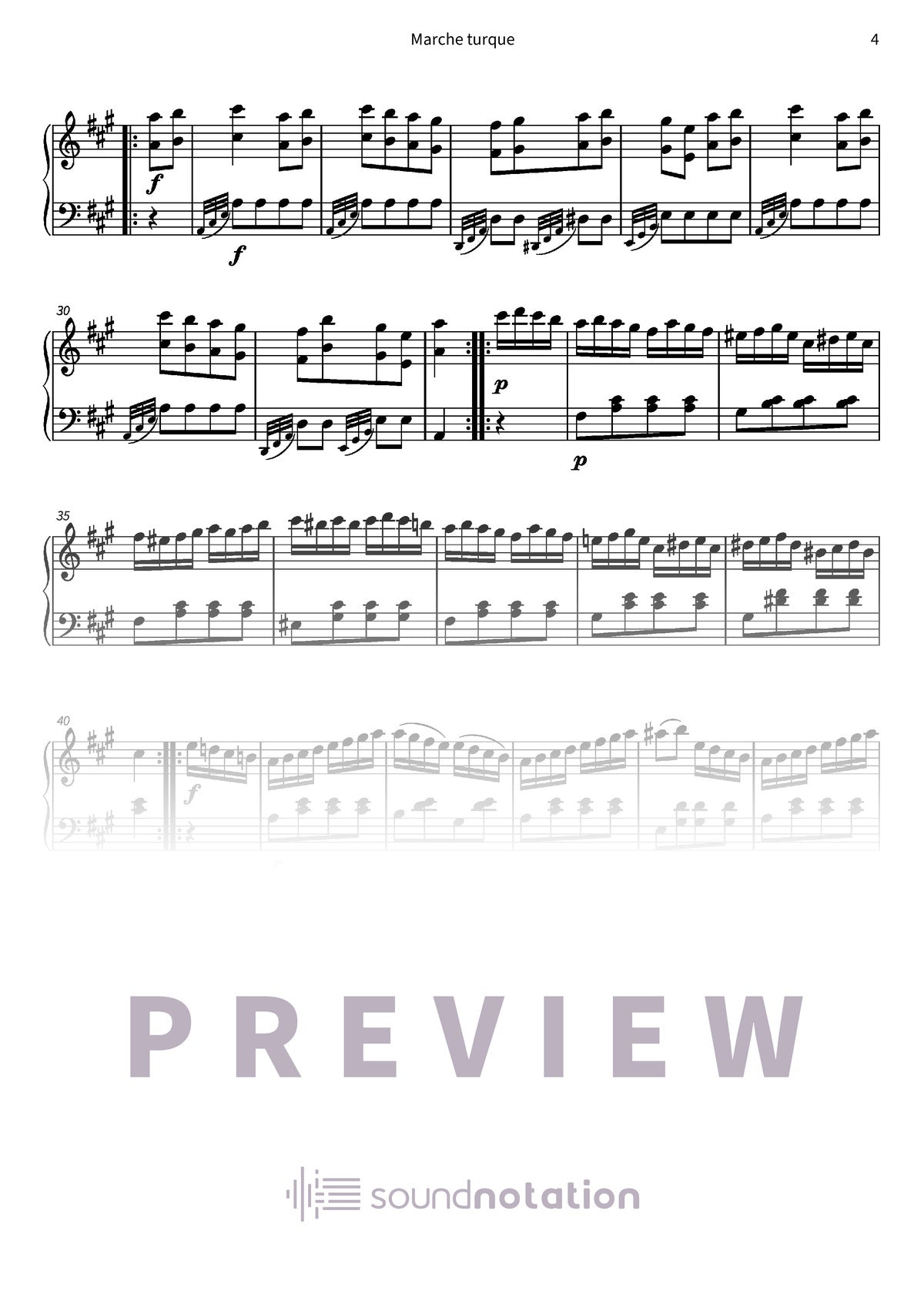Marche turque - Preview Page 2