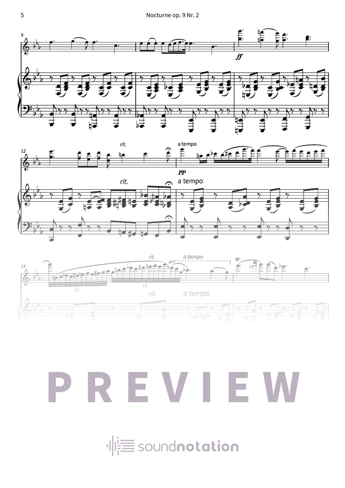 Nocturne op. 9 Nr. 2 - Preview Page 2