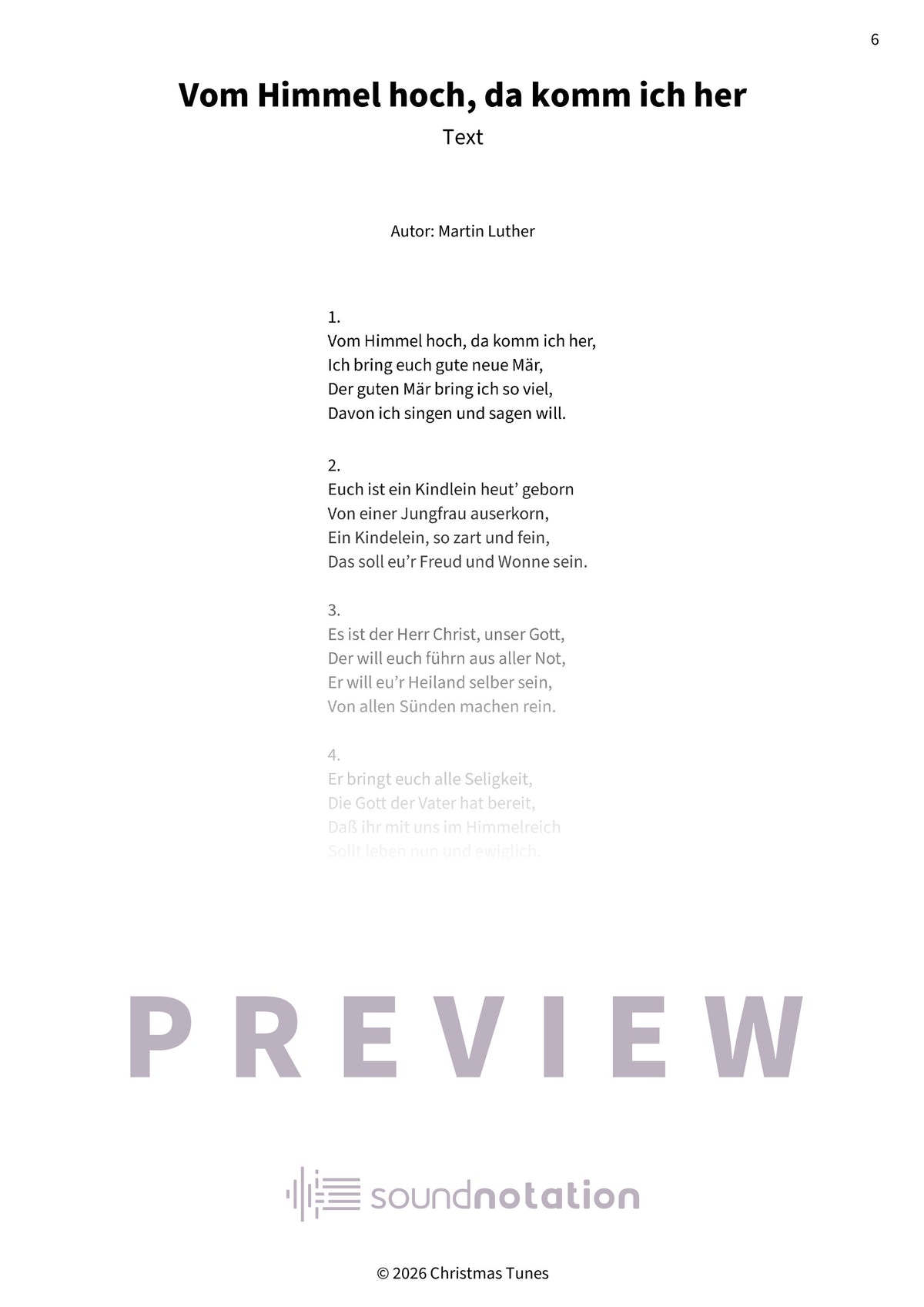 Vom Himmel hoch, da komm ich her - Preview Page 2