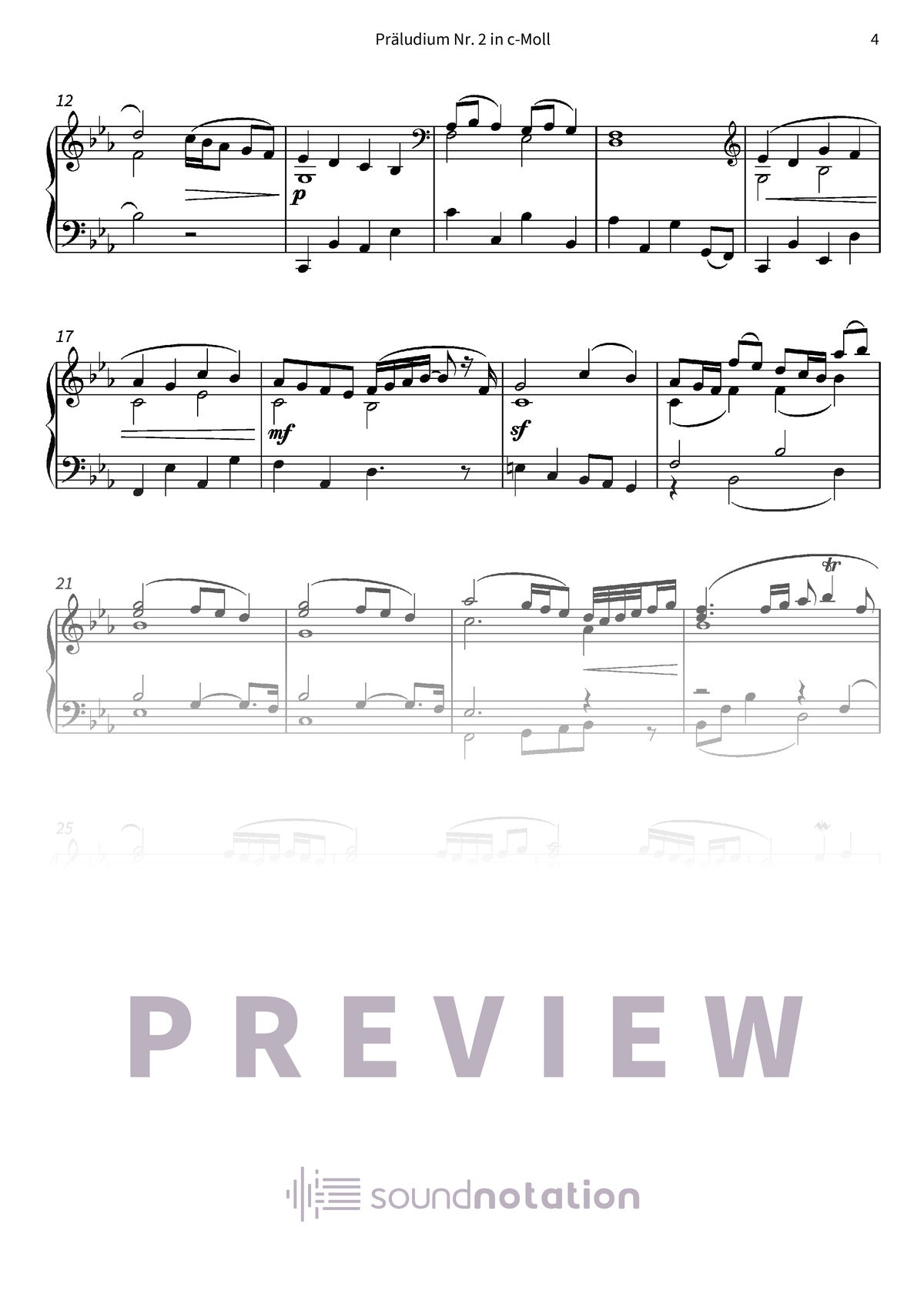 Präludium Nr. 2 in c-Moll - Preview Page 2