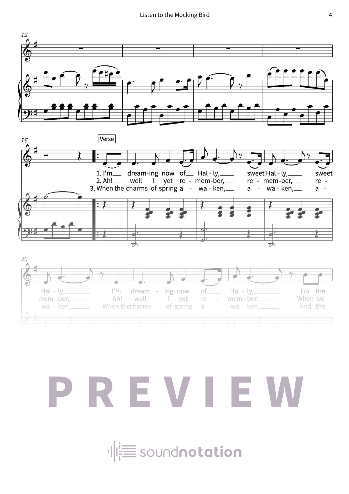 Listen to the Mocking Bird - Preview Page 2