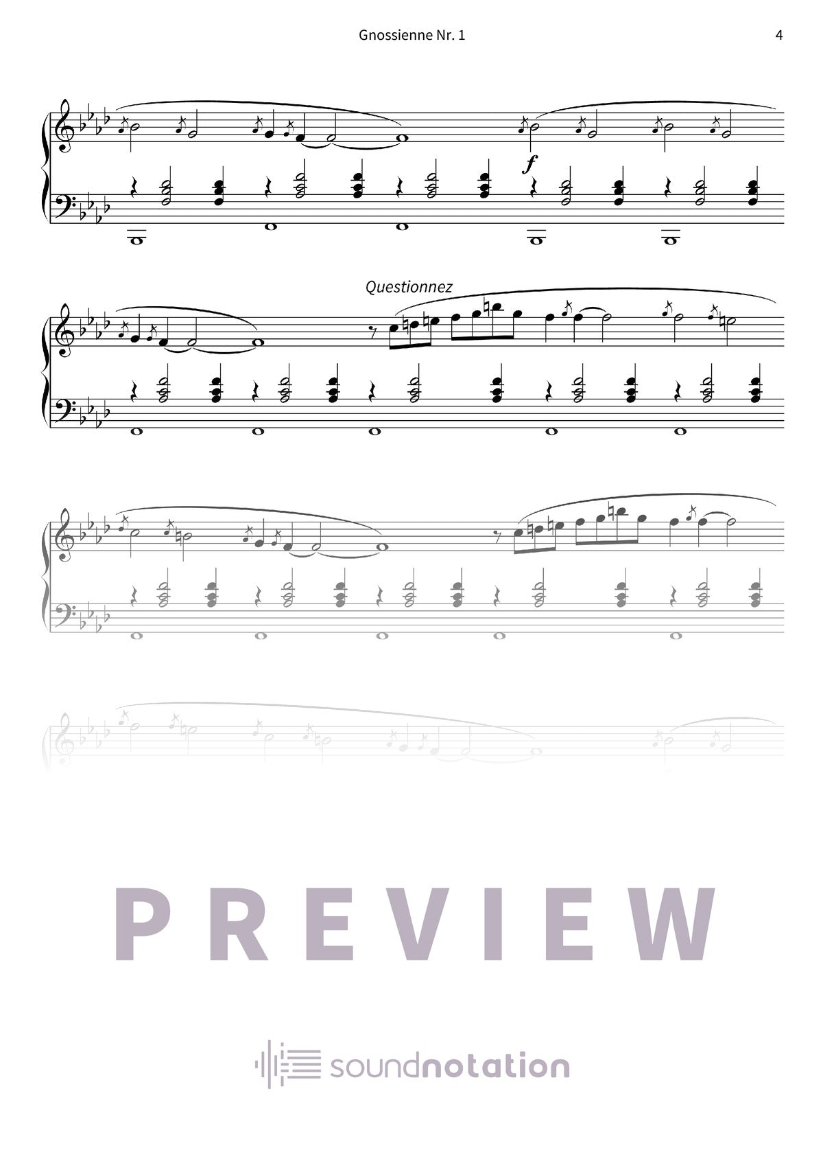 Gnossienne Nr. 1 - Preview Page 2