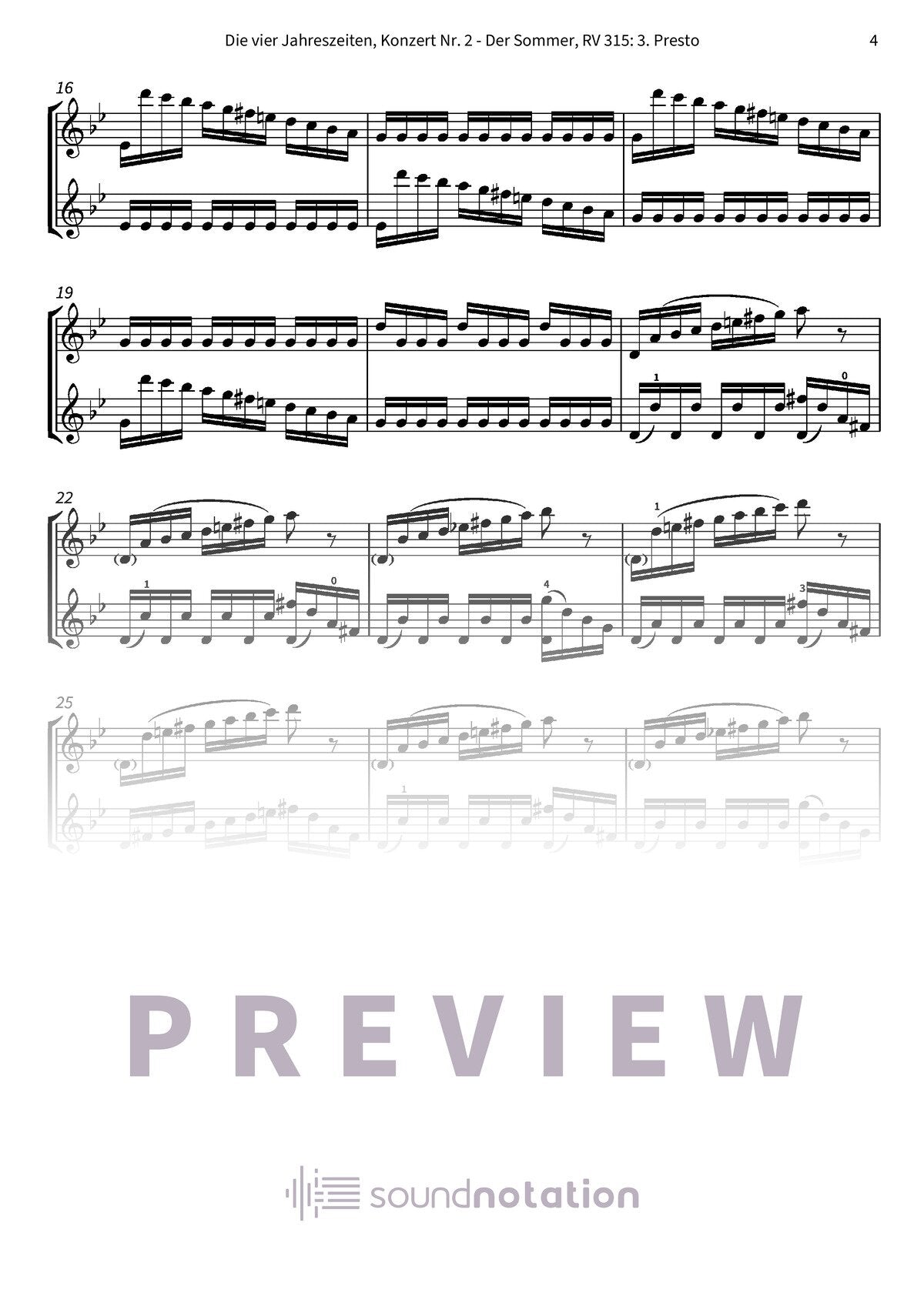 Die vier Jahreszeiten, Konzert Nr. 2 - Der Sommer - Preview Page 2