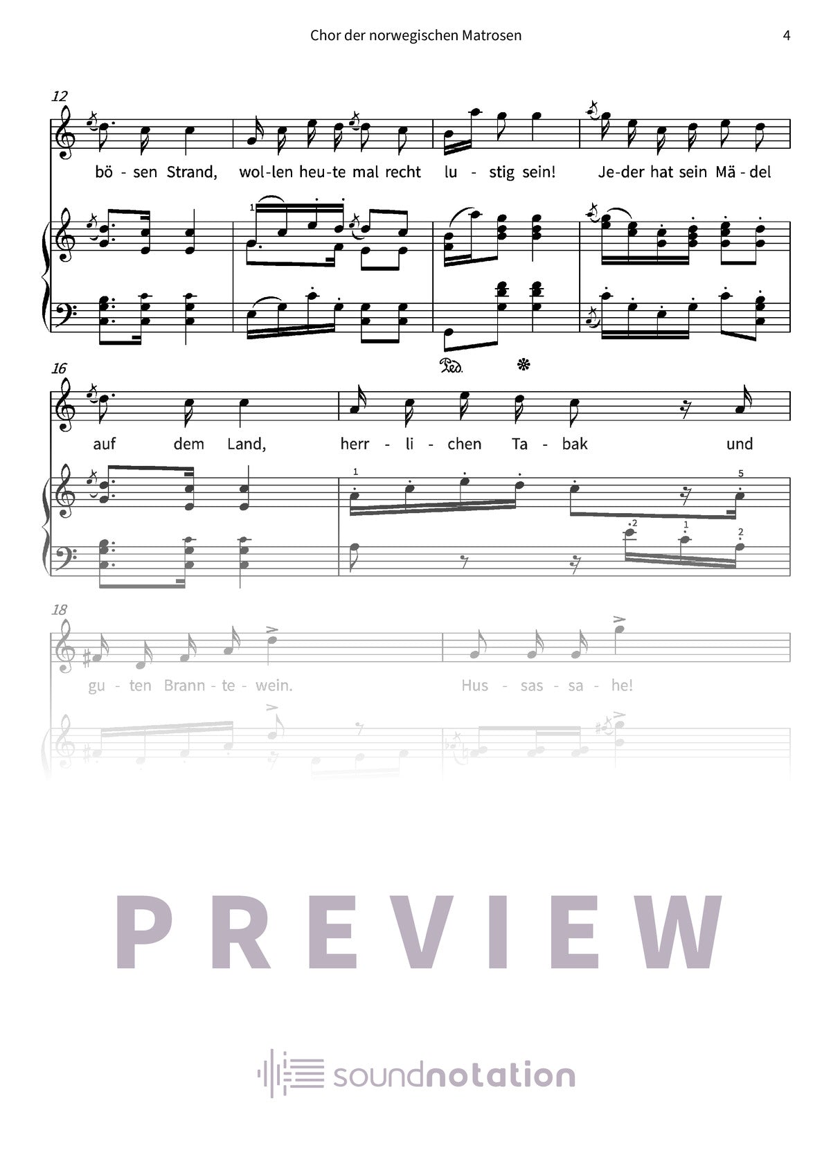 Chor der norwegischen Matrosen - Preview Page 2