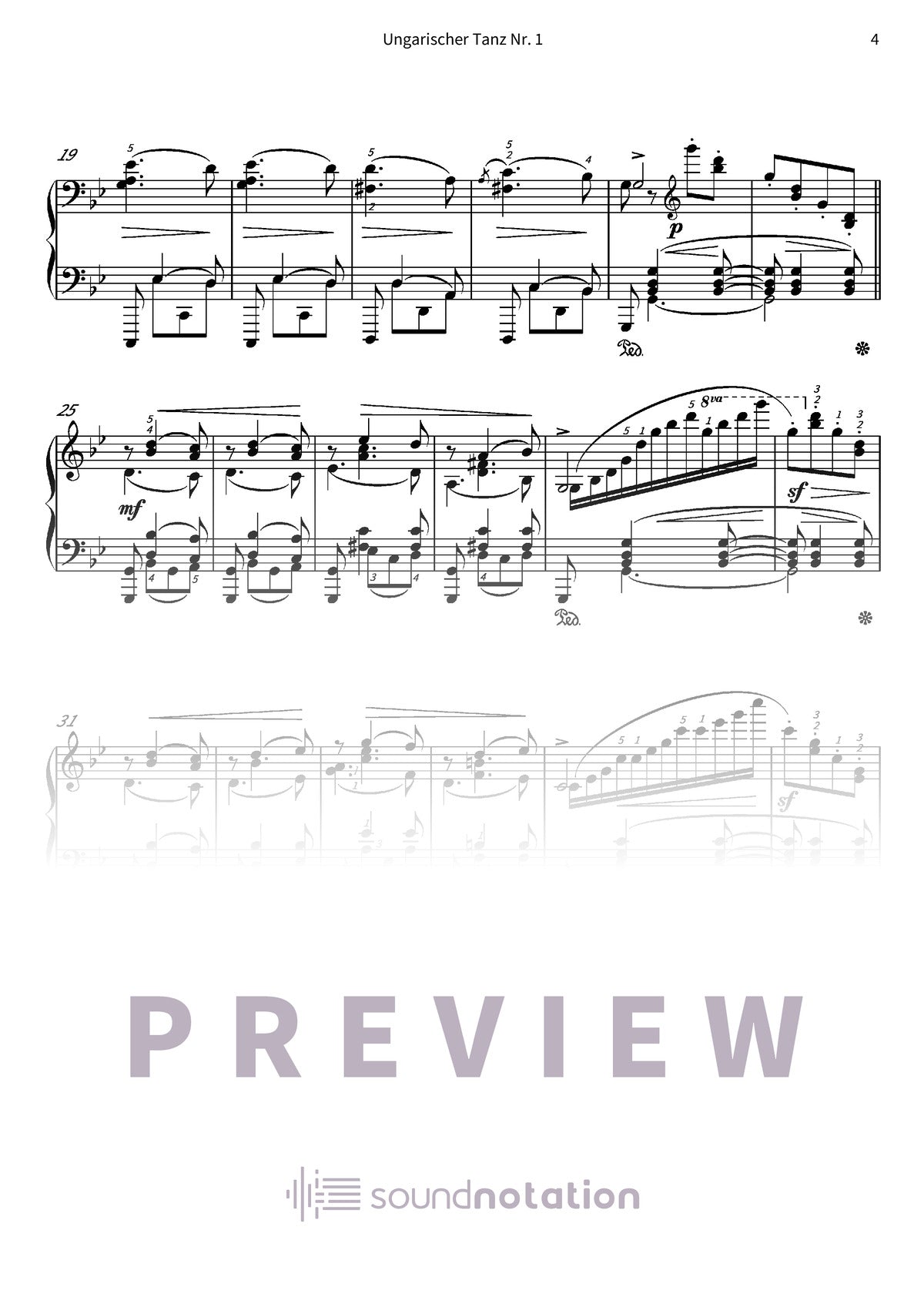 Ungarischer Tanz Nr. 1 - Preview Page 2