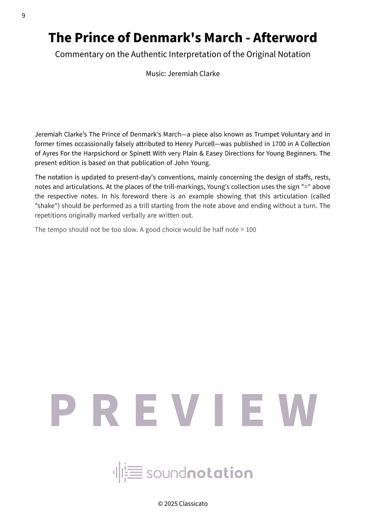 The Prince of Denmark's March - Preview Page 2