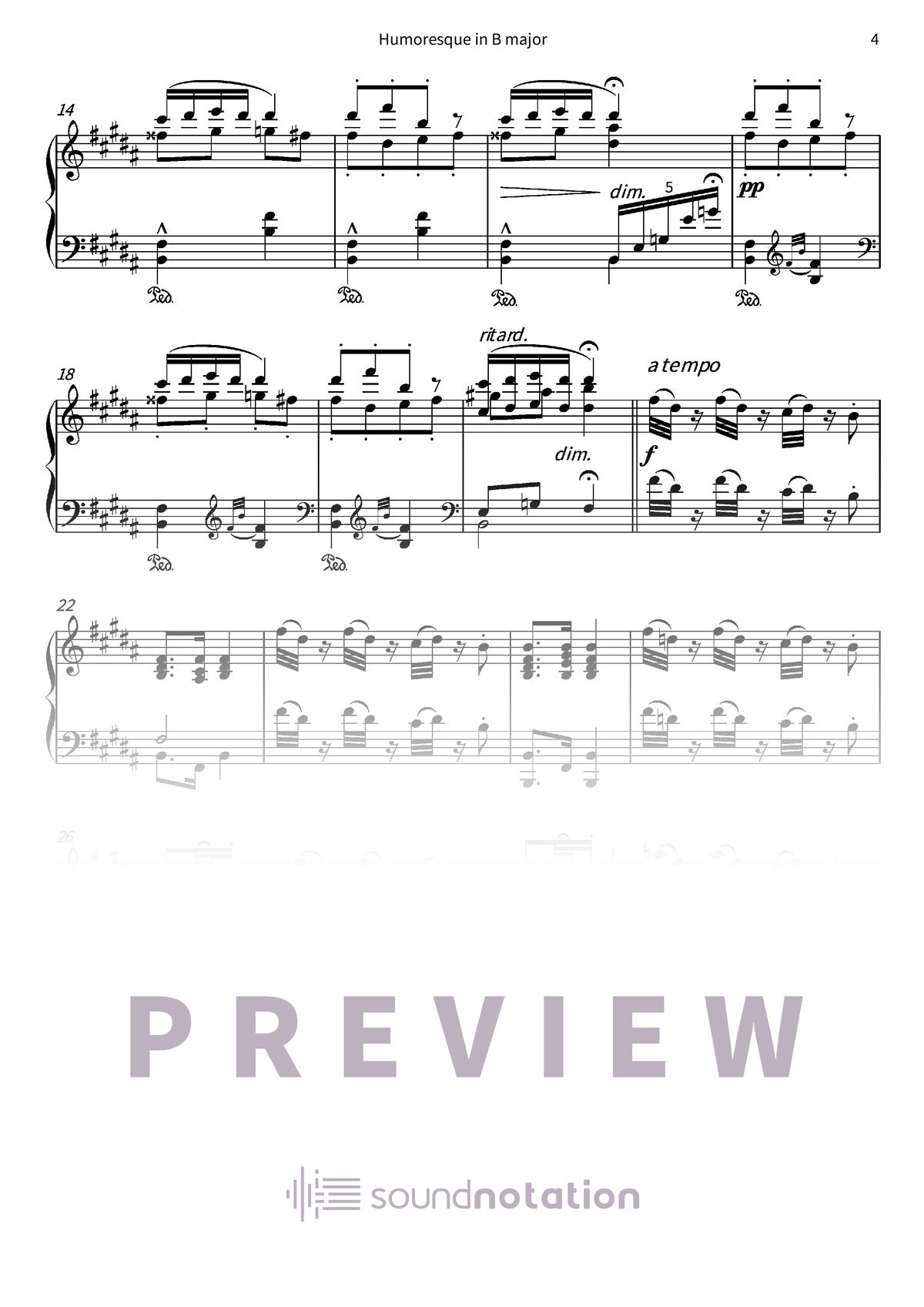 Humoresque in B major - Preview Page 2