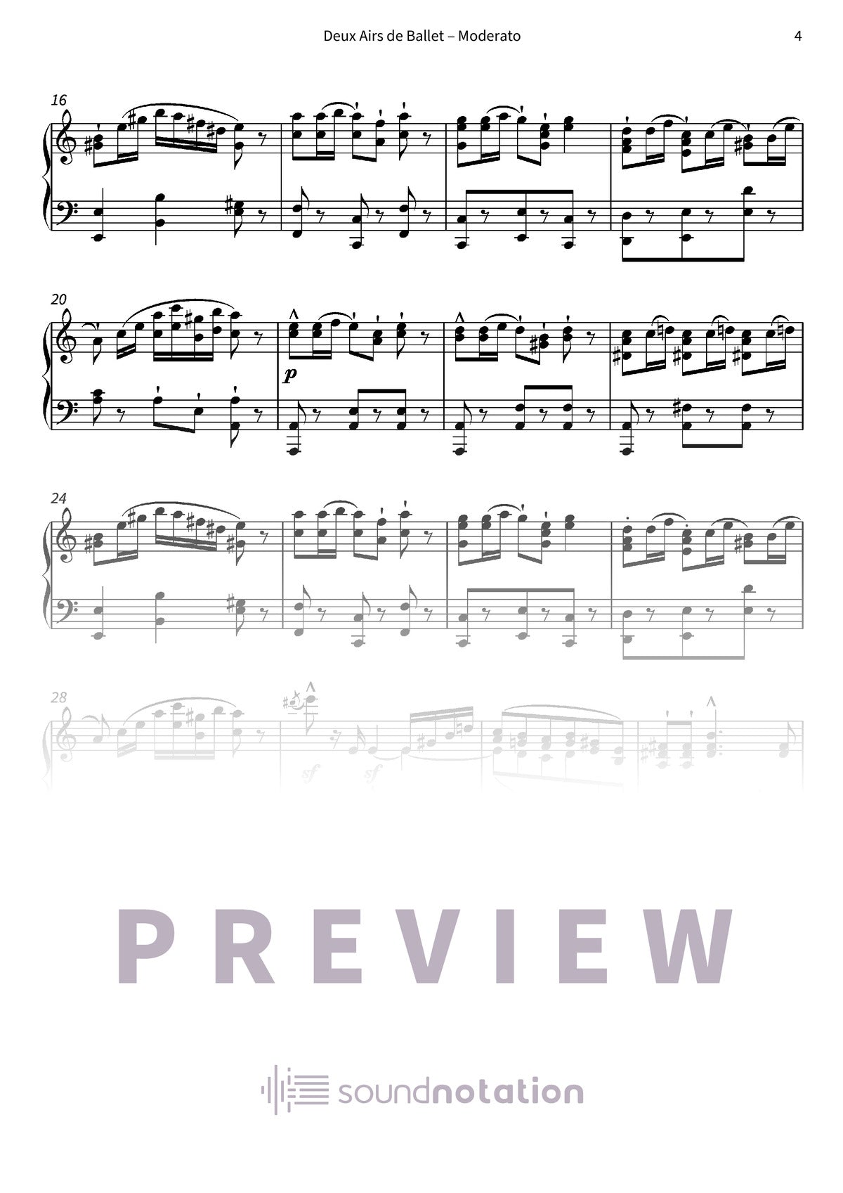Deux Airs de Ballet ‒ Moderato - Preview Page 2