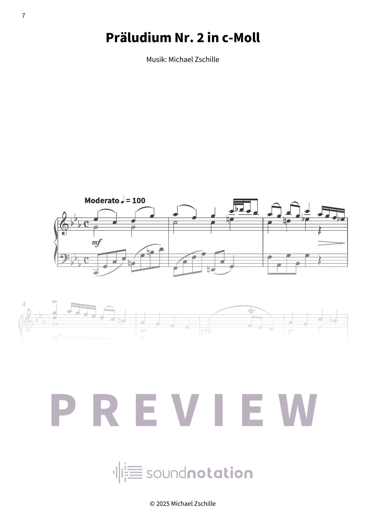 Vier Präludien - Preview Page 2