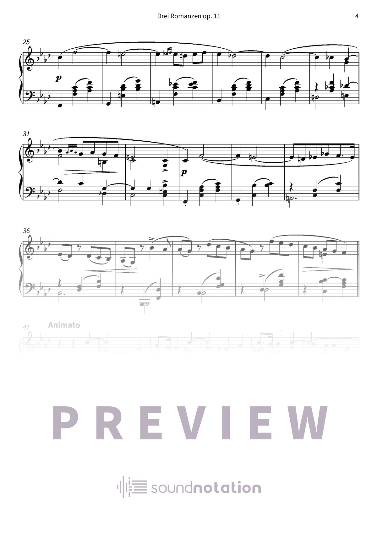 Drei Romanzen op. 11 - Preview Page 2