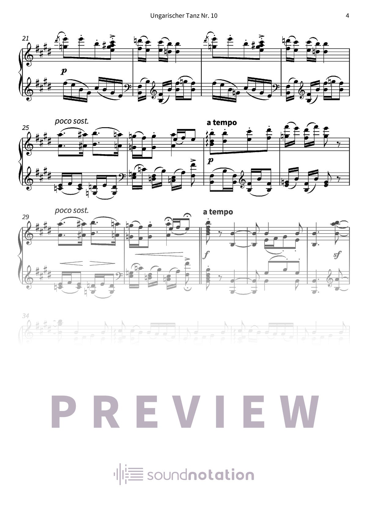 Ungarischer Tanz Nr. 10 - Preview Page 2