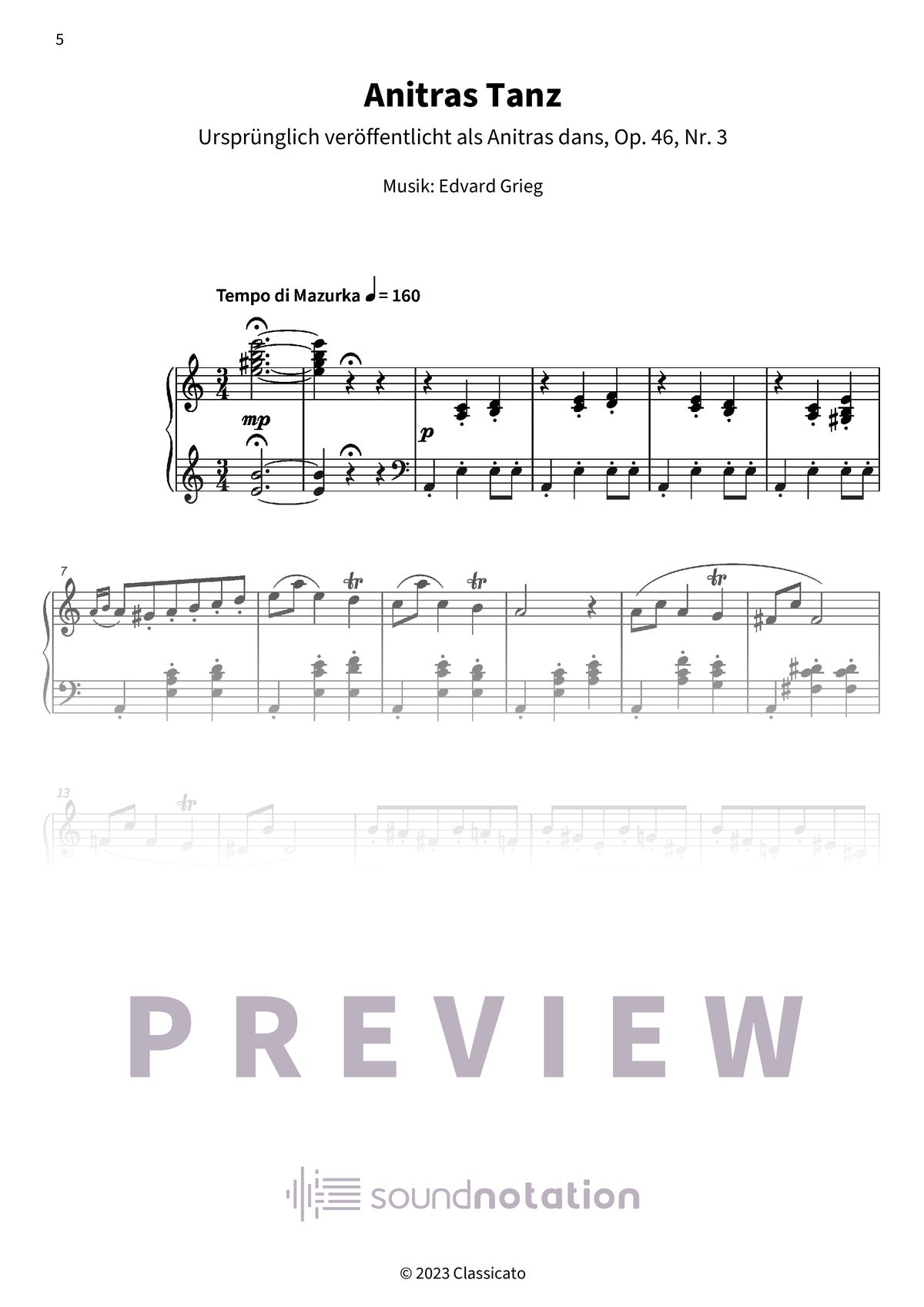 Griegs Abendmelodien - Preview Page 2