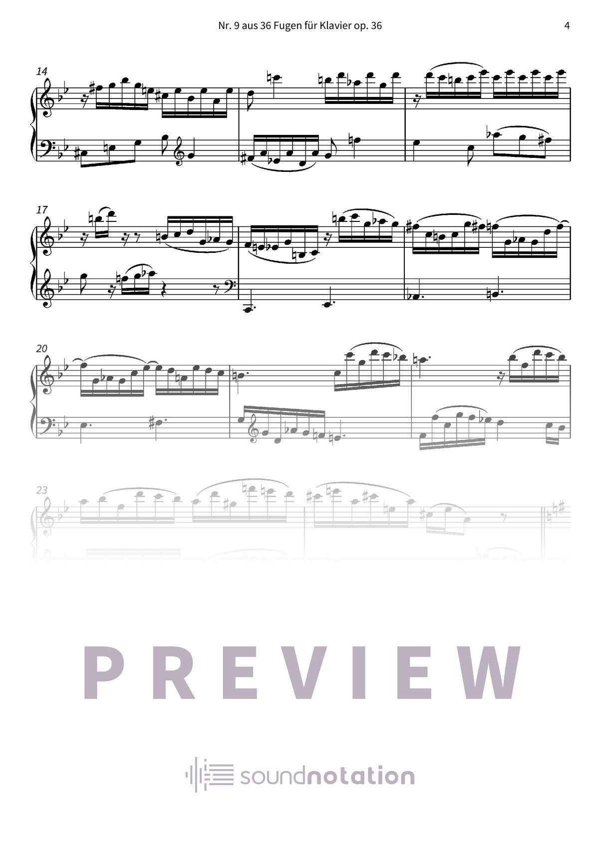 Nr. 9 aus 36 Fugen für Klavier op. 36 - Preview Page 2