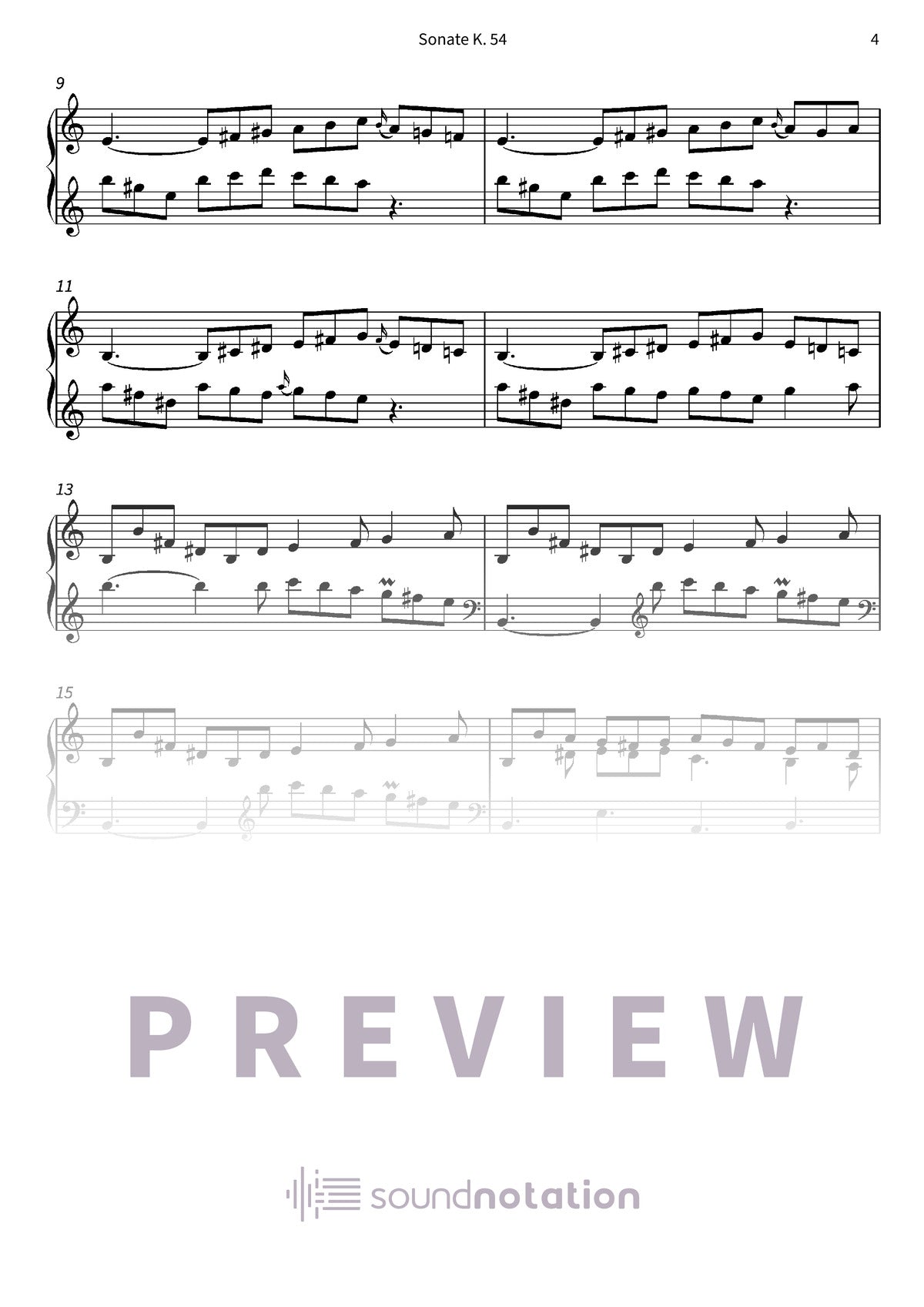 Sonate K. 54 - Preview Page 2