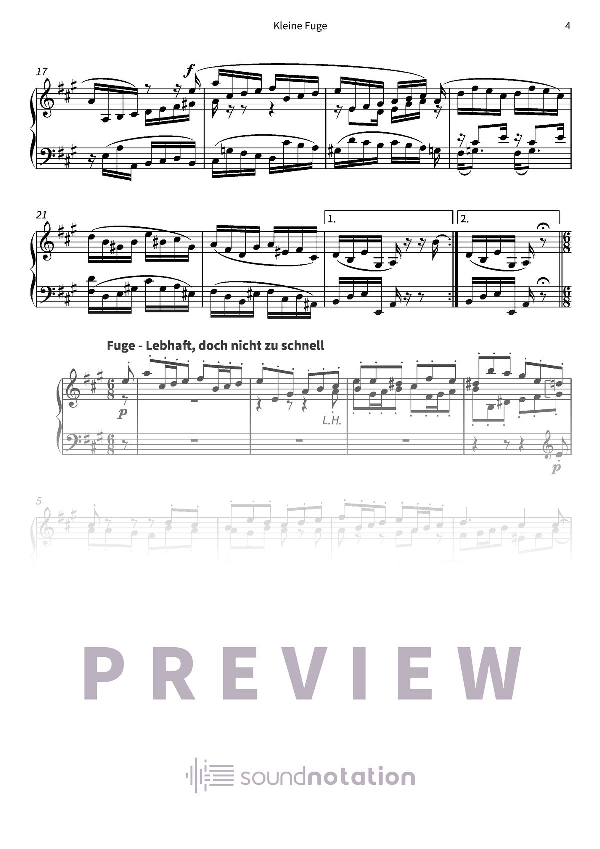 Kleine Fuge - Preview Page 2