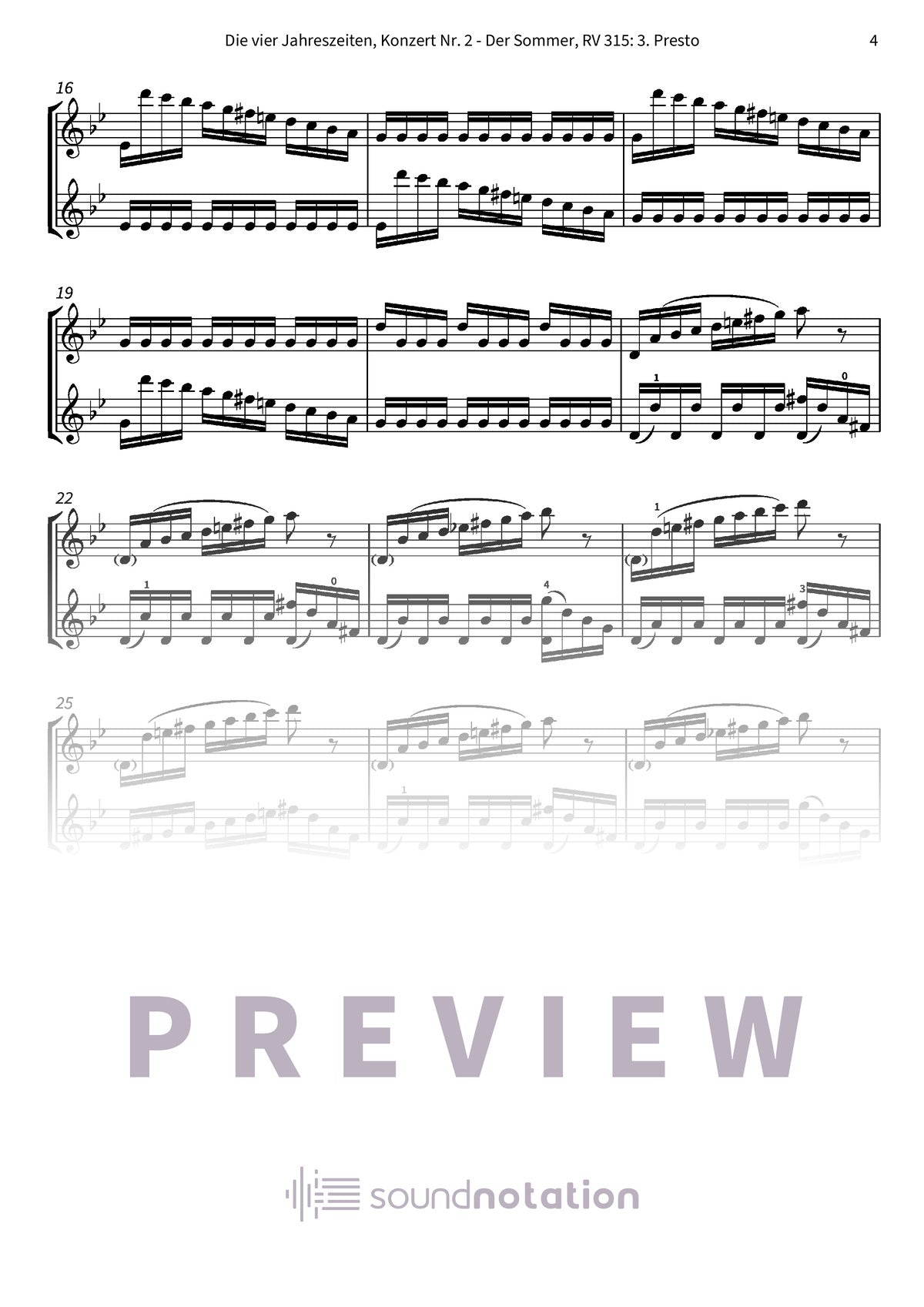 Die vier Jahreszeiten, Konzert Nr. 2 - Der Sommer - Preview Page 2