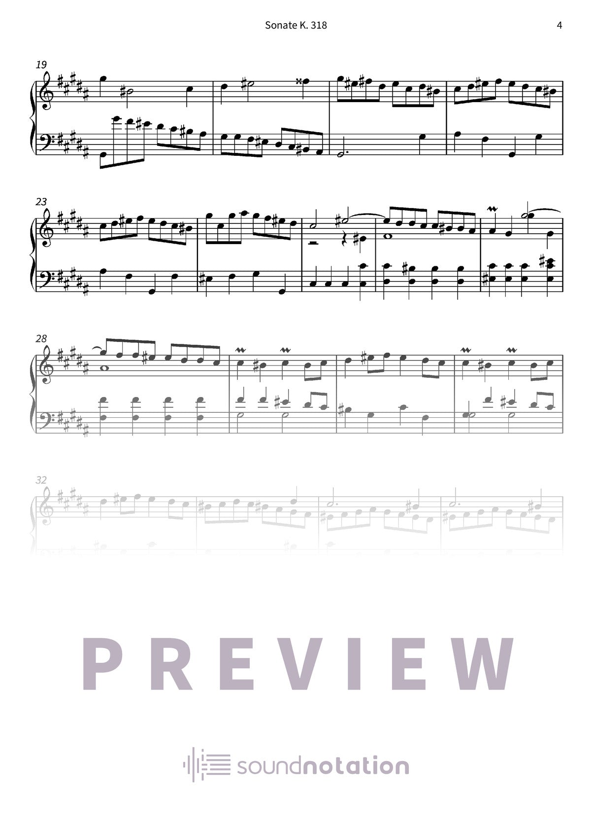 Sonate K. 318 - Preview Page 2