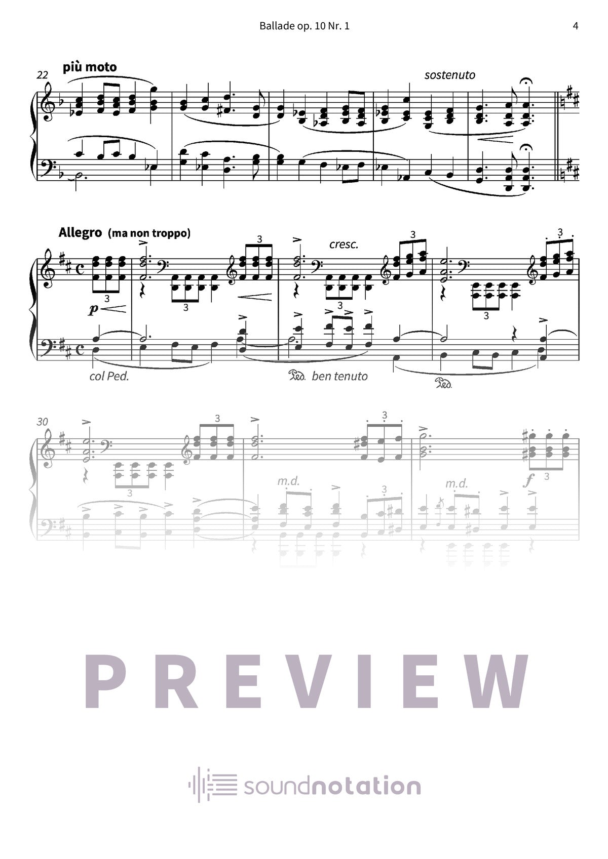 Ballade op. 10 Nr. 1 - Preview Page 2