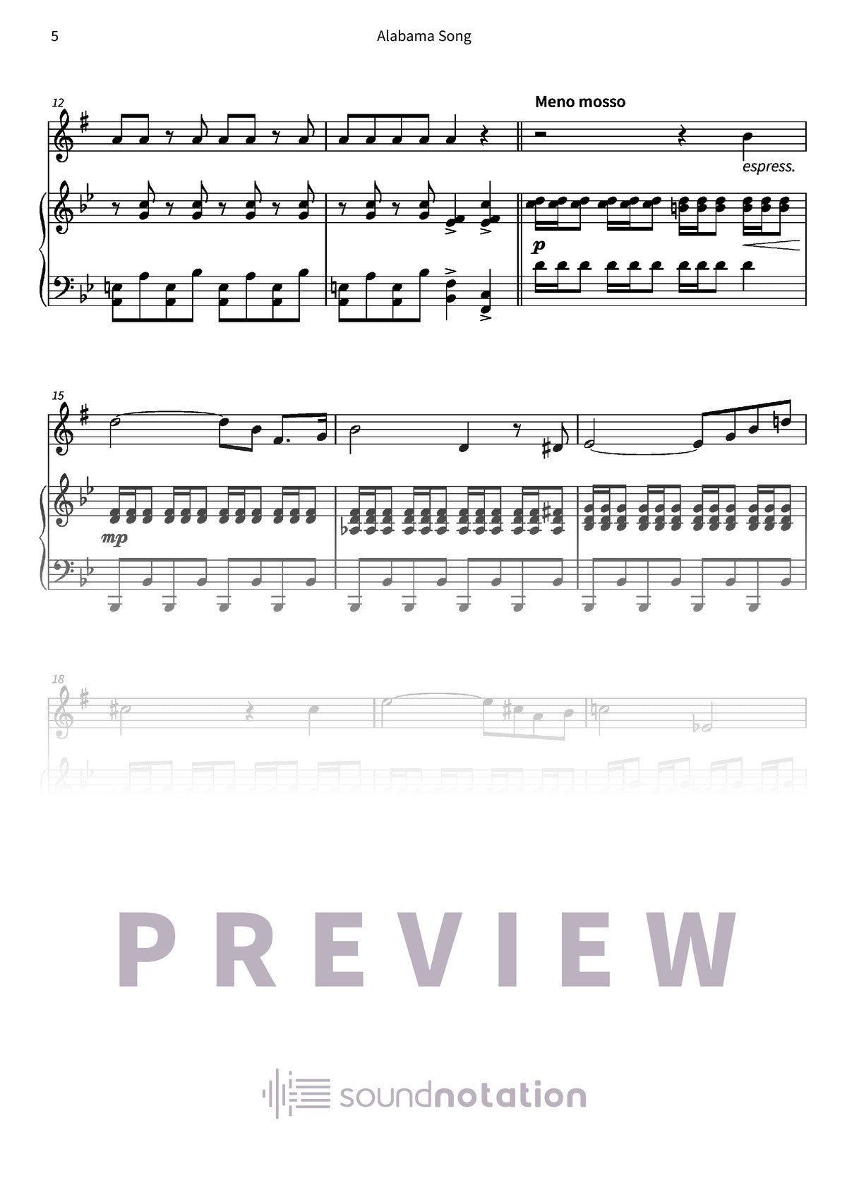 Alabama Song - Preview Page 2