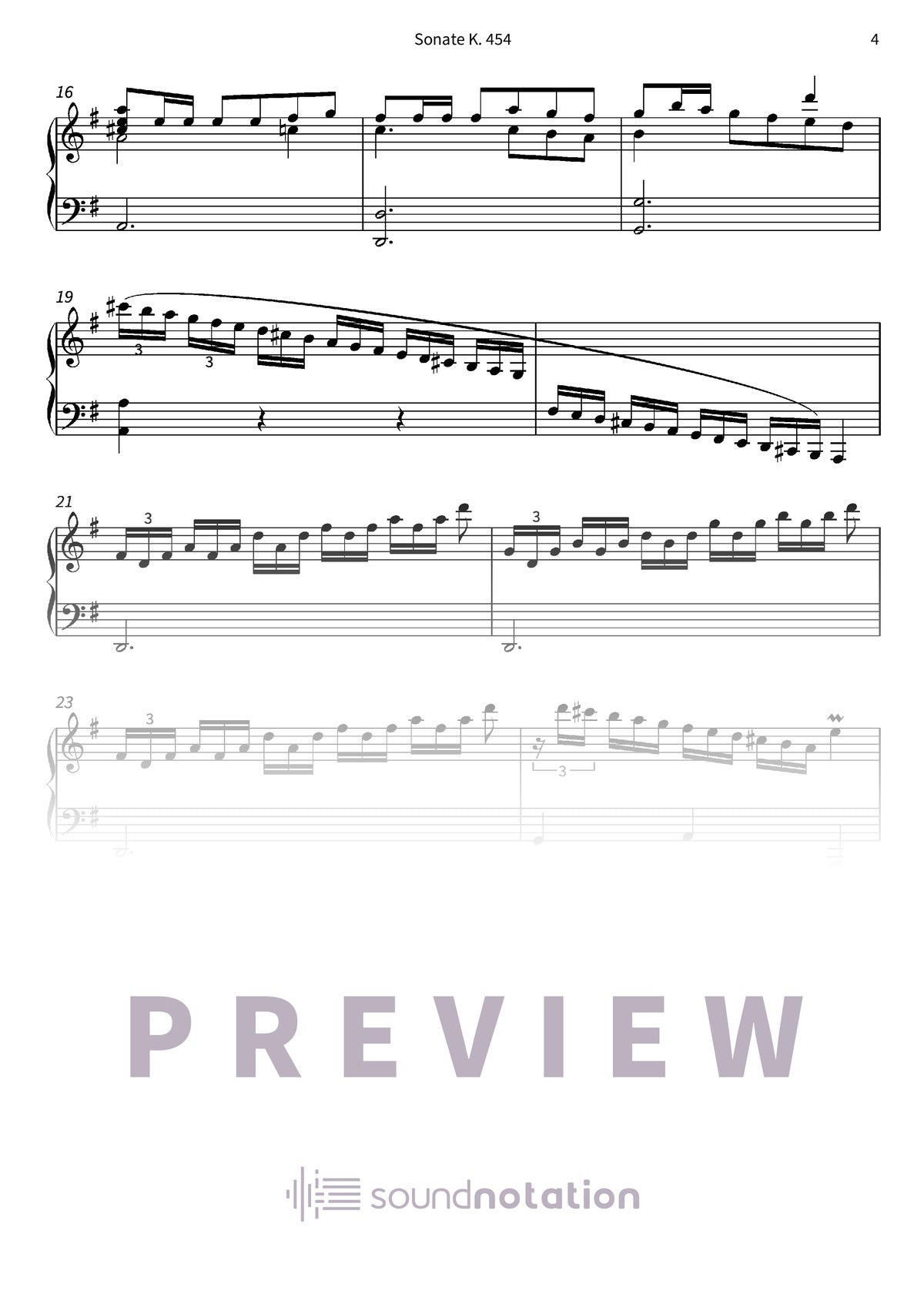 Sonate K. 454 - Preview Page 2