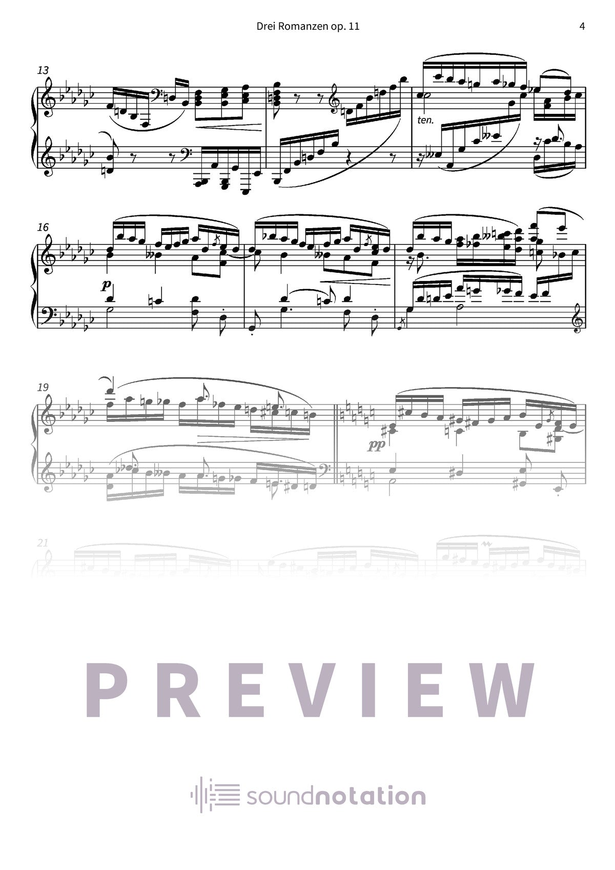 Drei Romanzen op. 11 - Preview Page 2